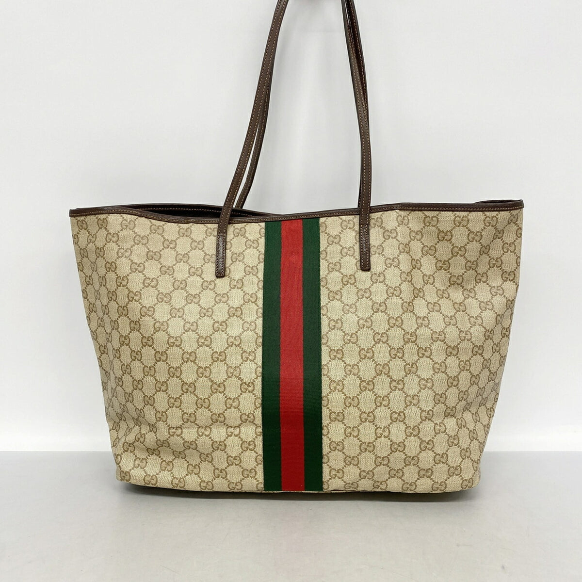 Gucci Brown Pvc Tote Bag (Pre-Owned)