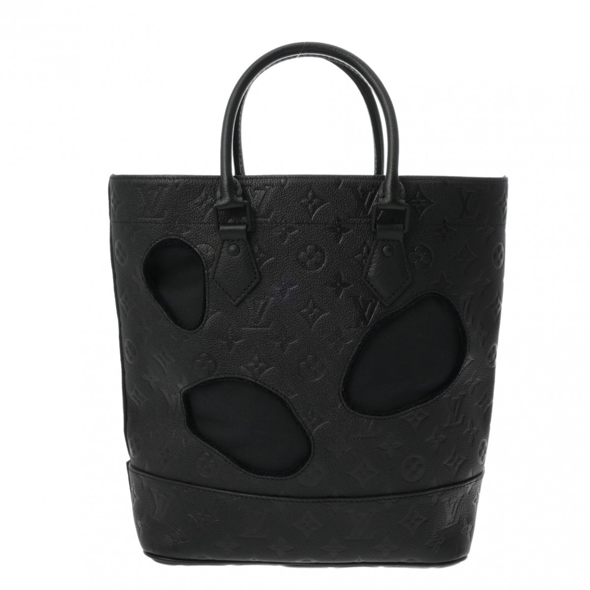 Louis Vuitton Noir Leather Tote Bag (Pre-Owned)