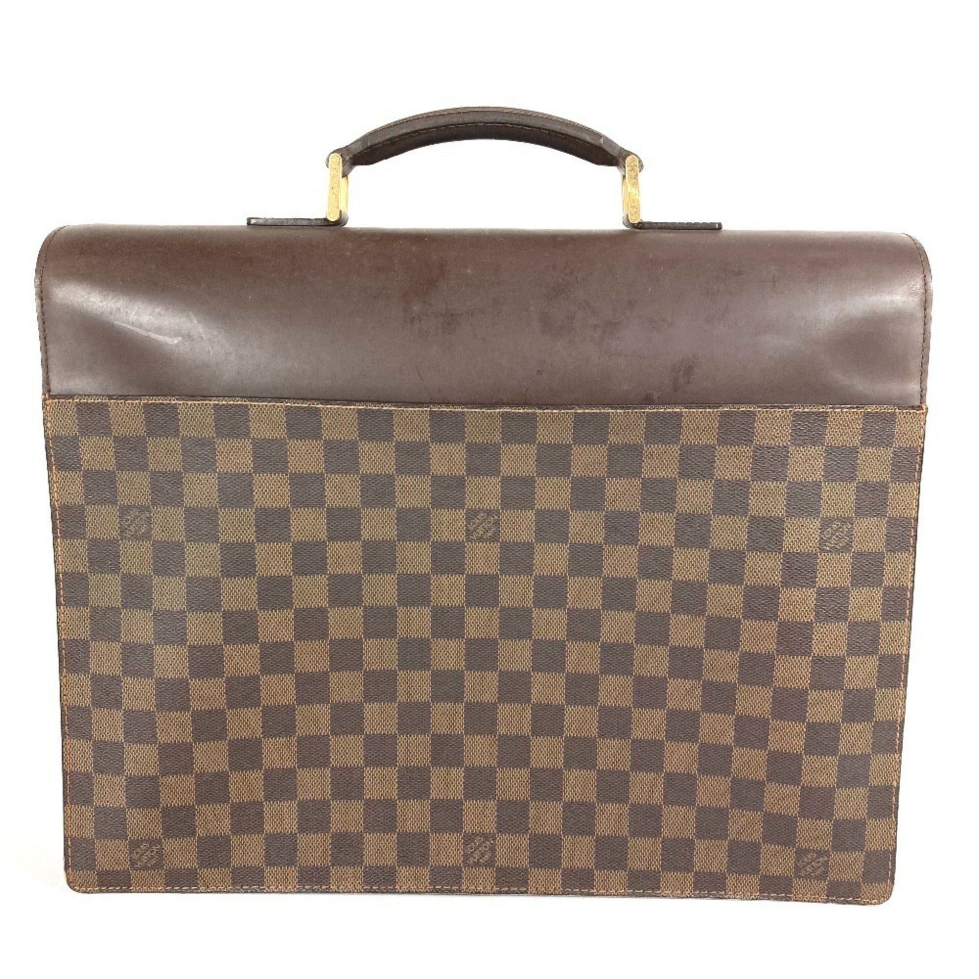 Louis Vuitton Brown Damier Canvas Ebene Damier Canvas Briefcase Handbag (Pre-Owned)