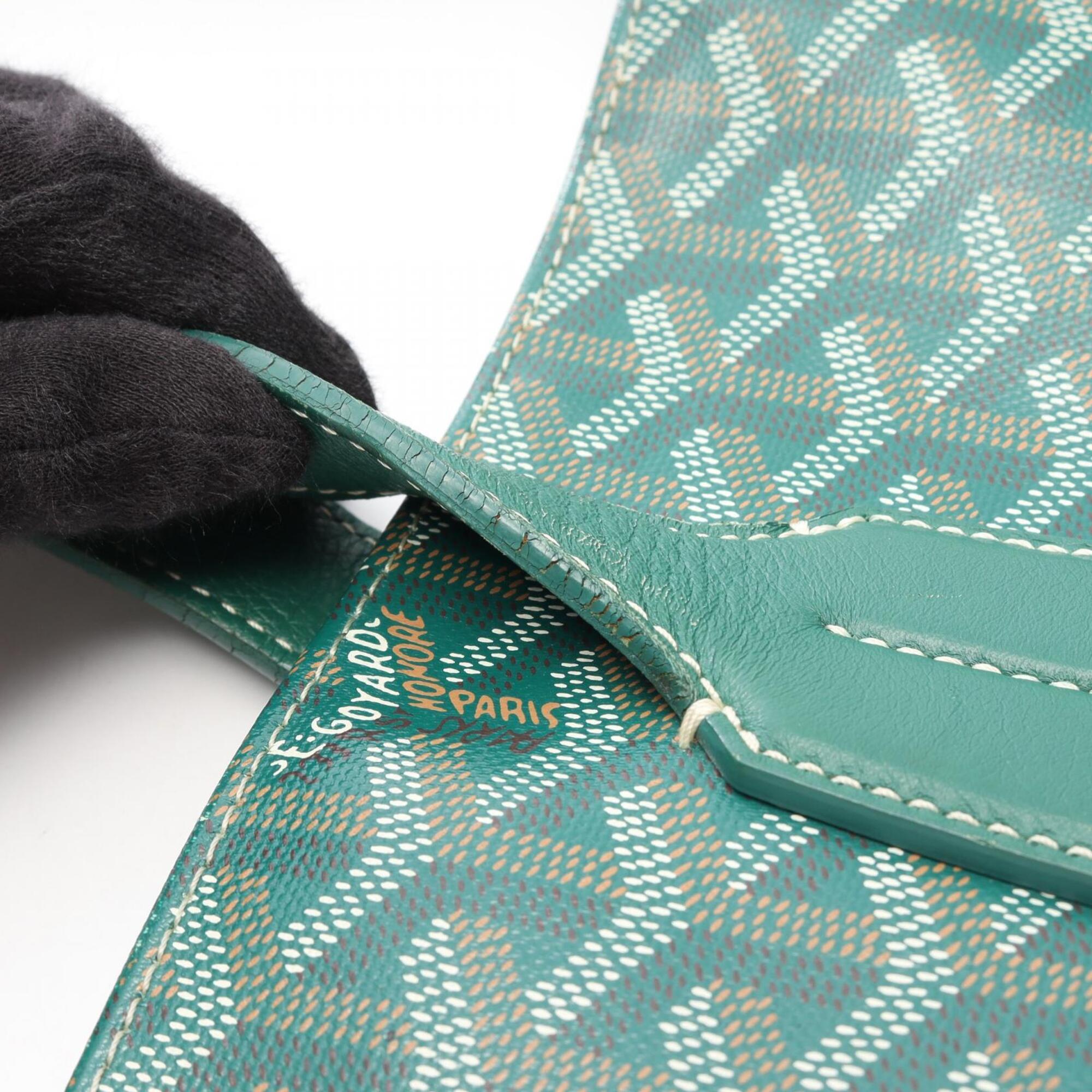 Goyard Green Multi-Color Coated Canvas Handbag Tote Bag (Pre-Owned)