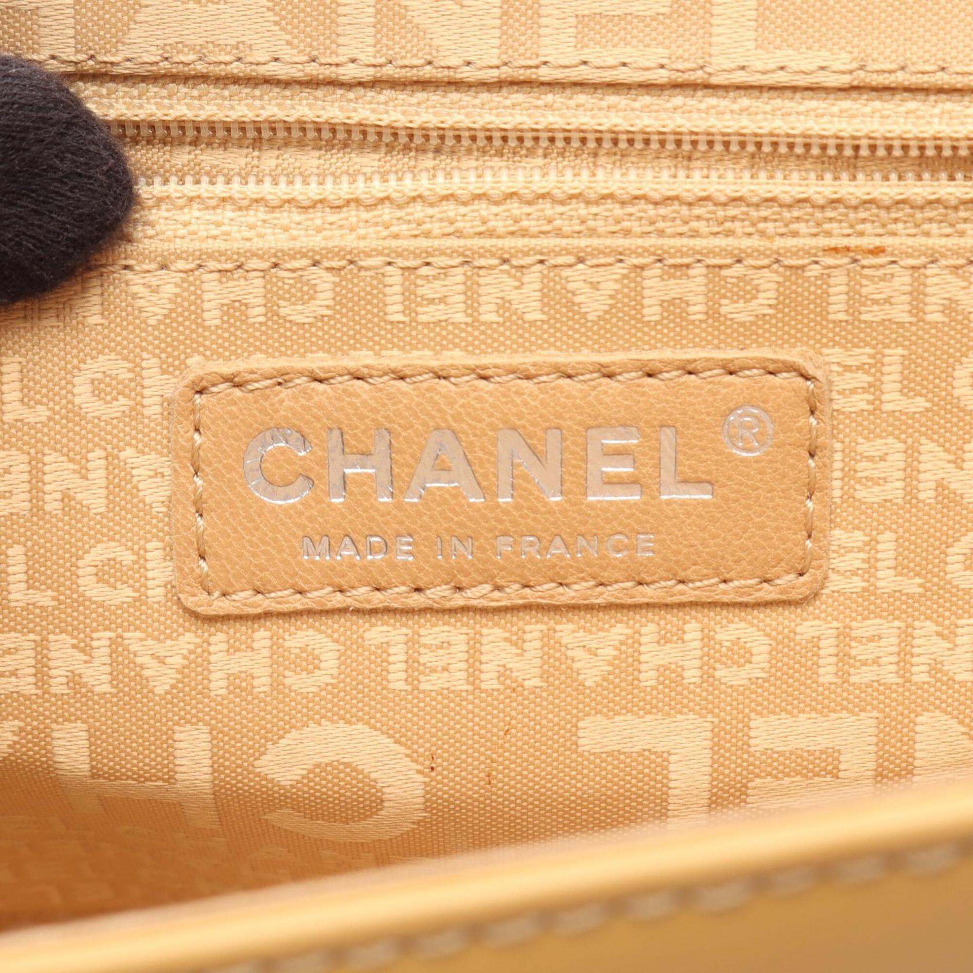 Chanel Yellow Leather Handbag Shoulder Bag (Pre-Owned)
