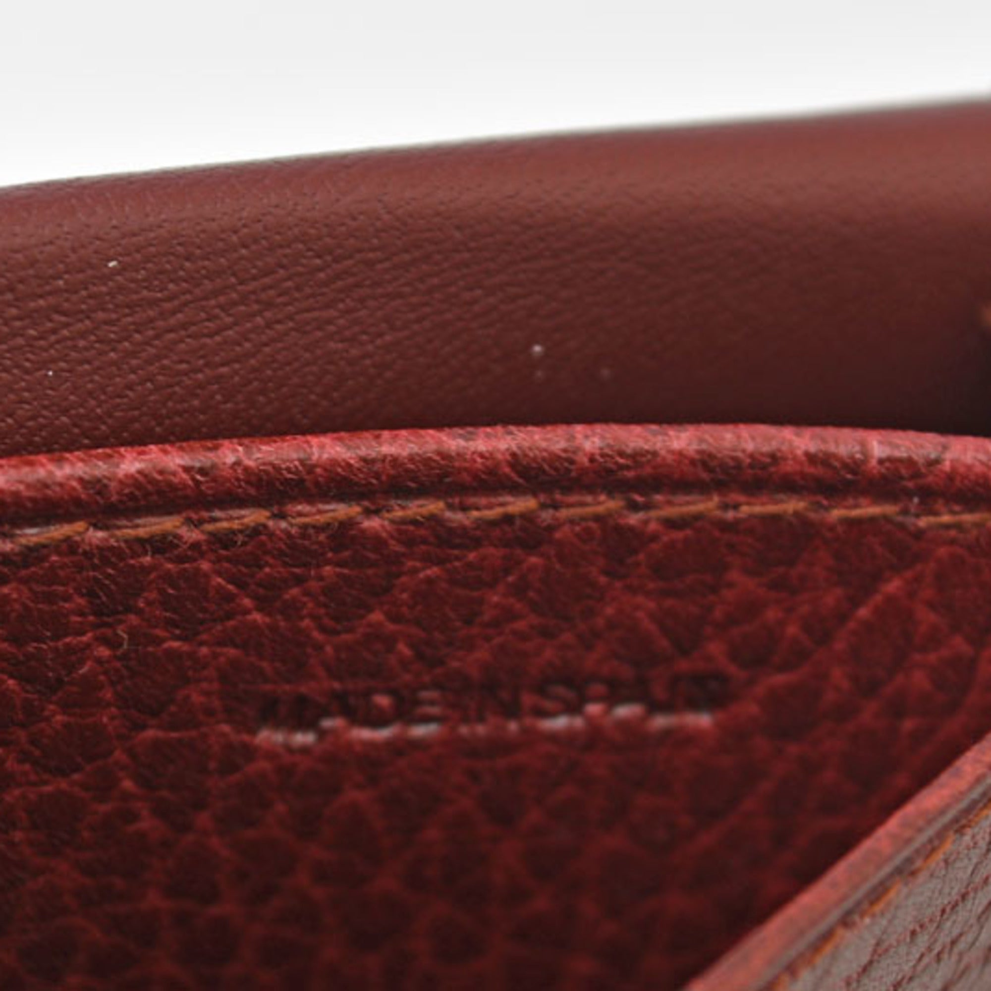 Cartier Bordeaux Leather Coin Purse/Coin Case (Pre-Owned)