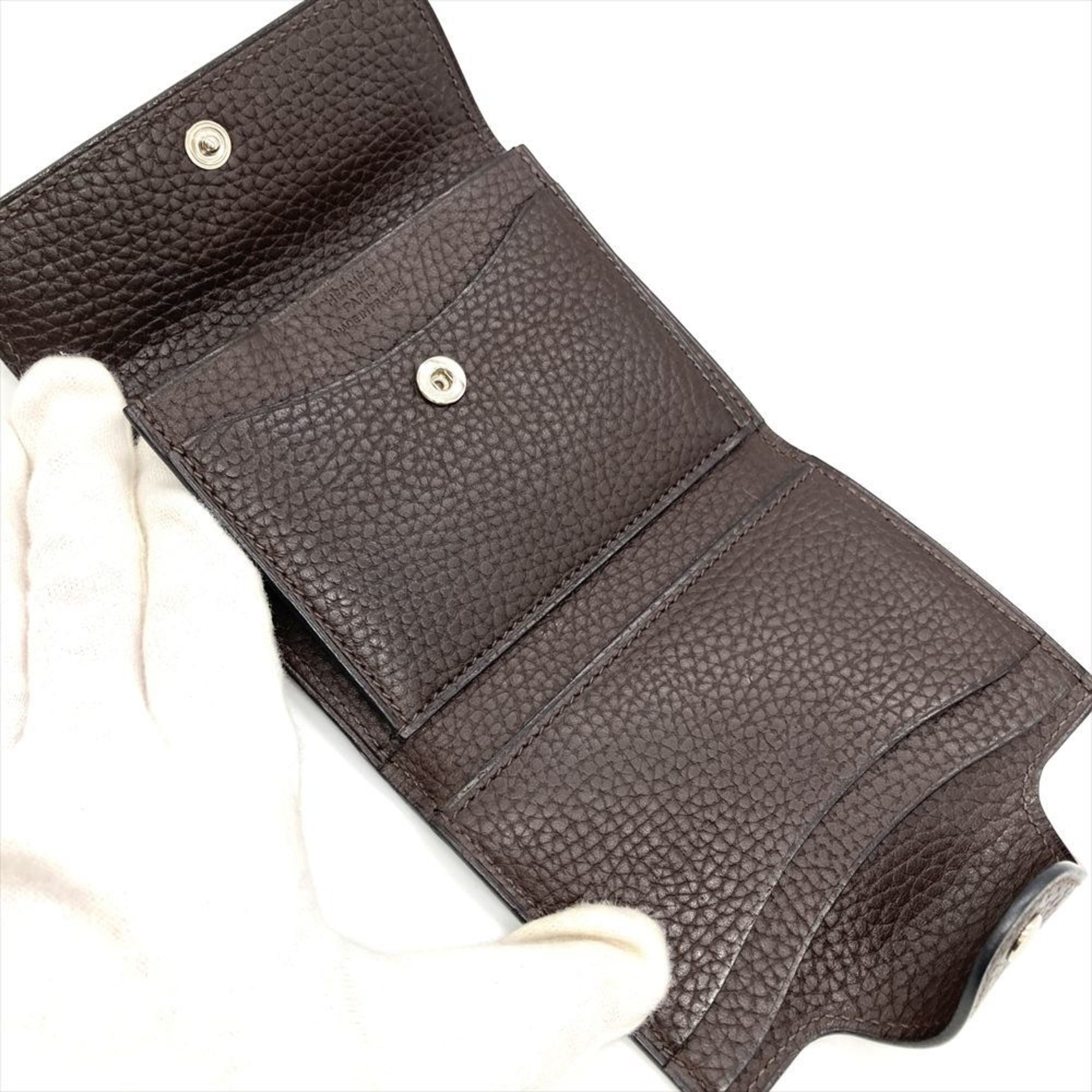 Hermes Brown Vache Leather Wallet (Bi-Fold) (Pre-Owned)