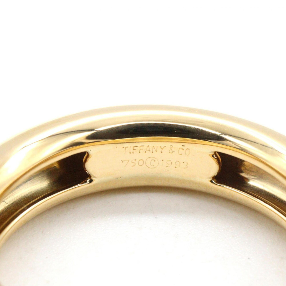 Tiffany Gold Silver Yellow Gold (18K) White Gold (18K) Band Ring (Pre-Owned)