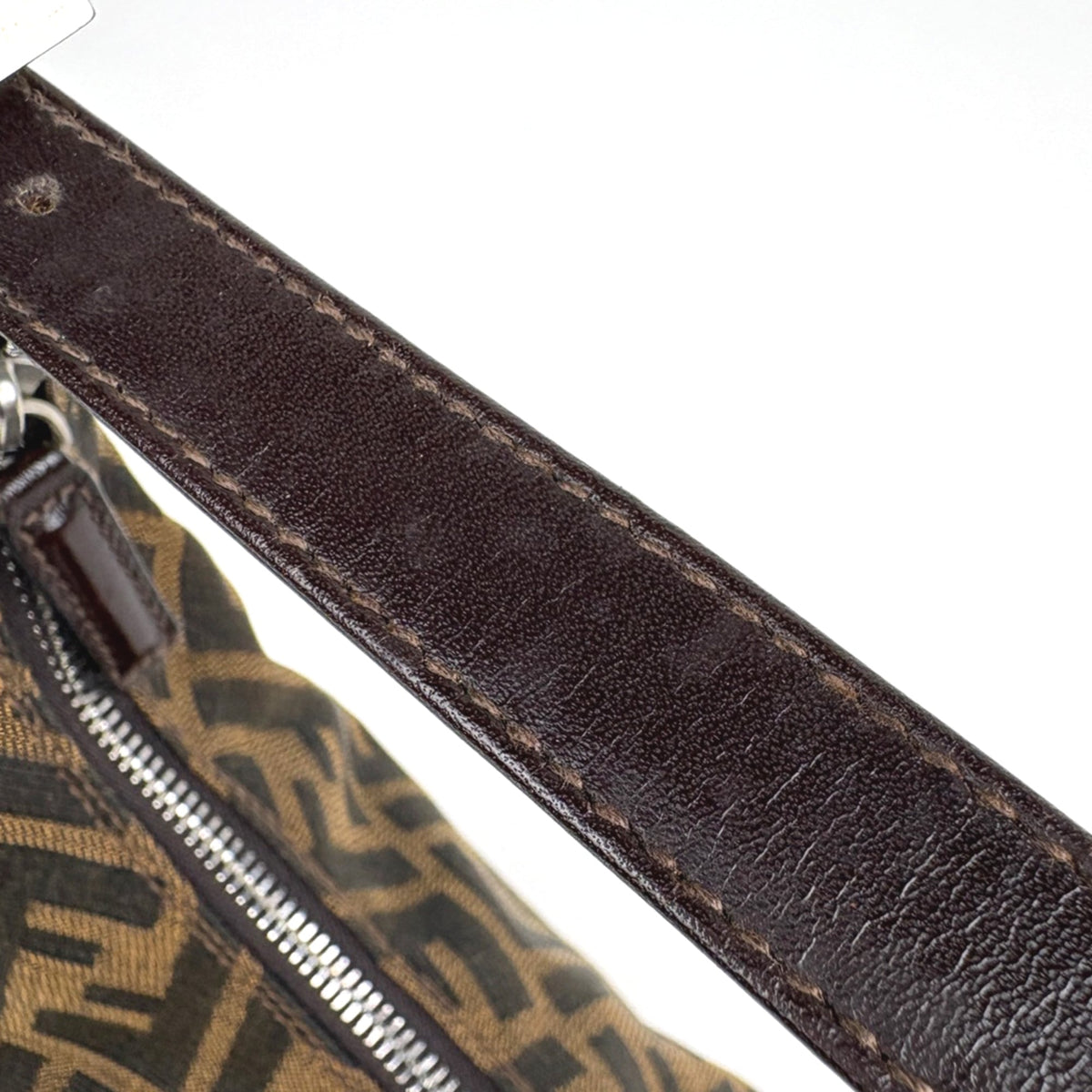 Fendi Brown Canvas Leather Shoulder Bag (Pre-Owned)
