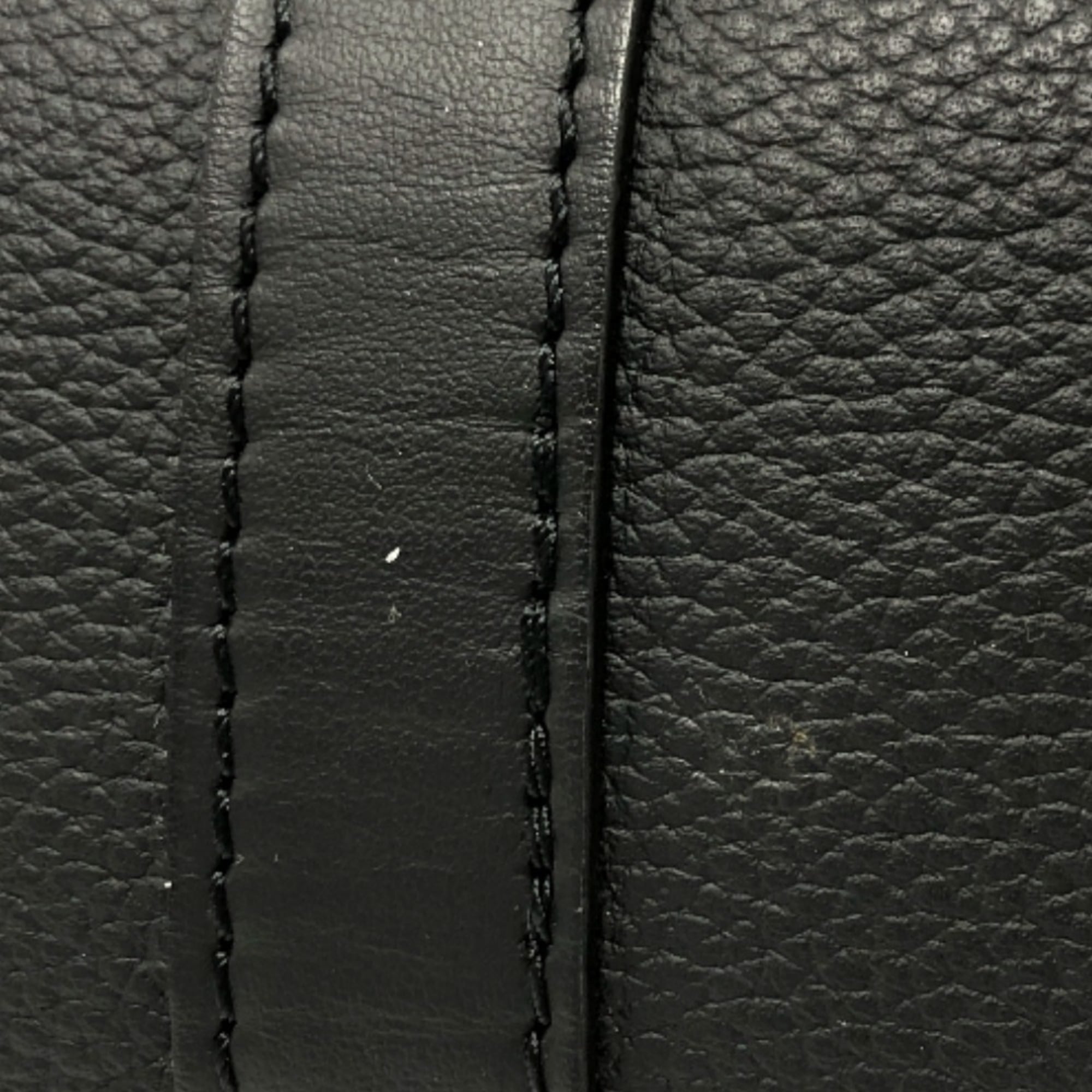 Louis Vuitton Black Leather Boston Bag Shoulder Bag (Pre-Owned)