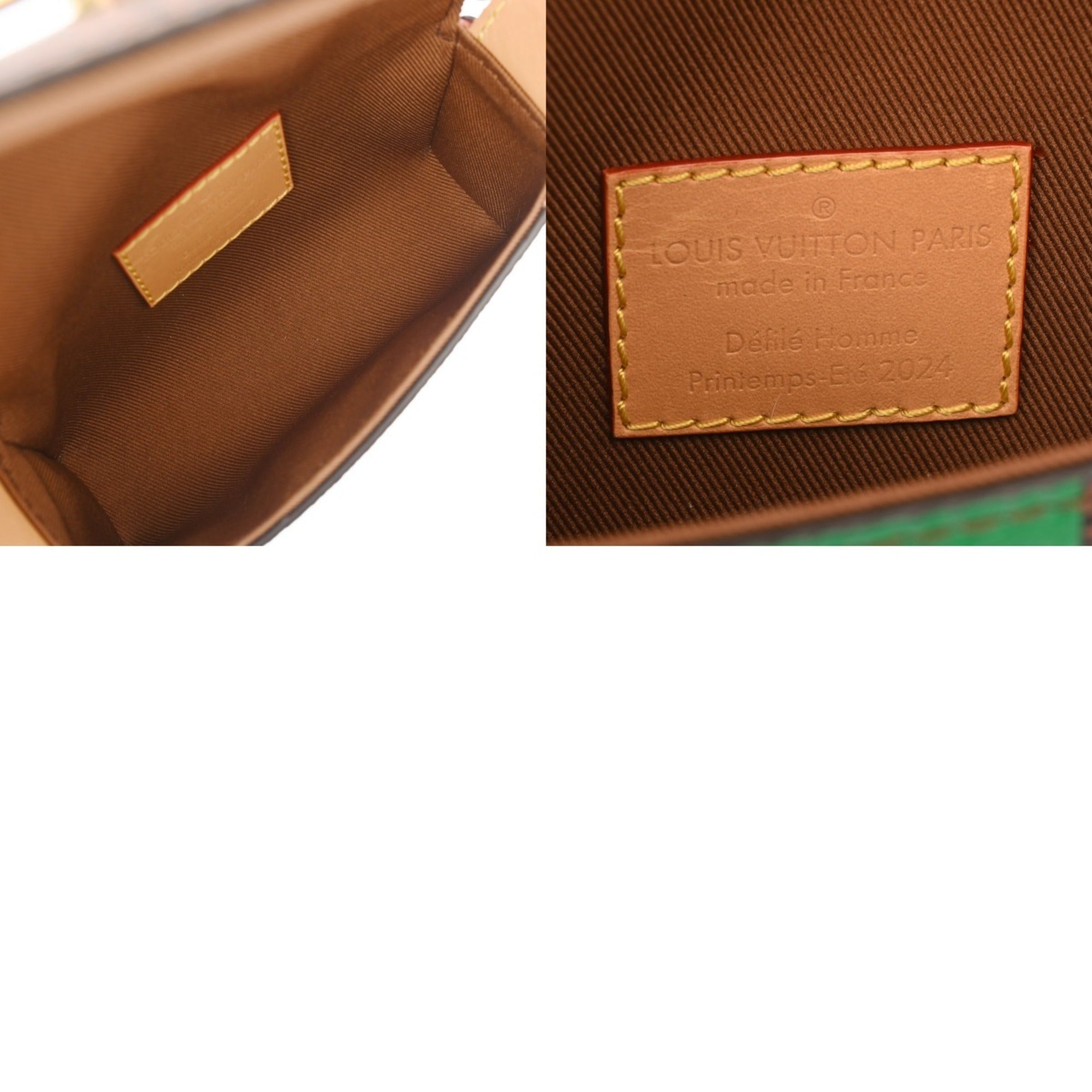 Louis Vuitton Brown Green Damier Canvas Shoulder Bag (Pre-Owned)
