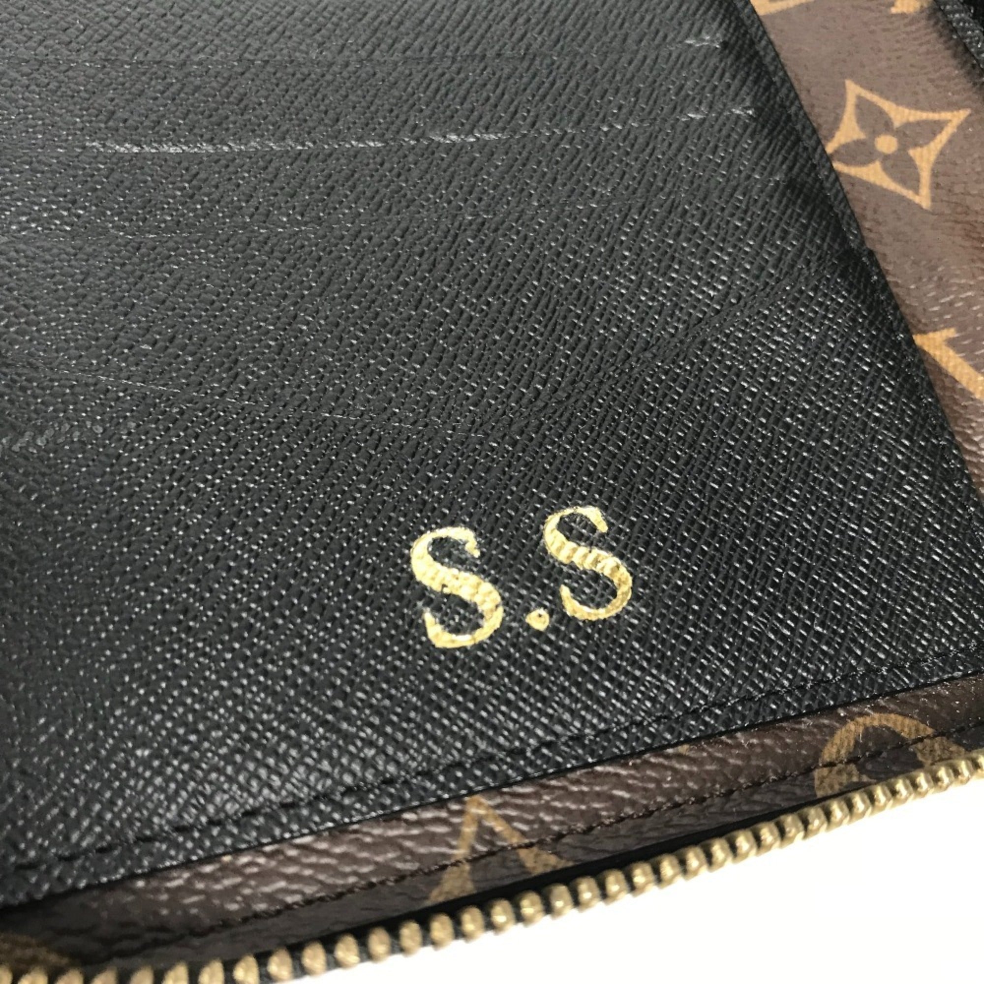 Louis Vuitton Monogram Black Brown Monogram Leather Pouch (Pre-Owned)