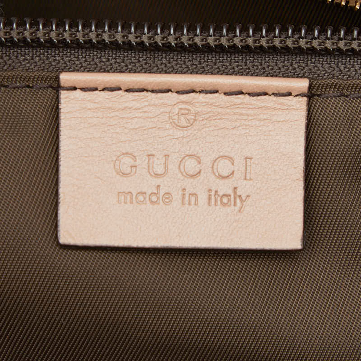 Gucci Beige Gg Imprimé Pvc Leather Handbag Tote Bag (Pre-Owned)