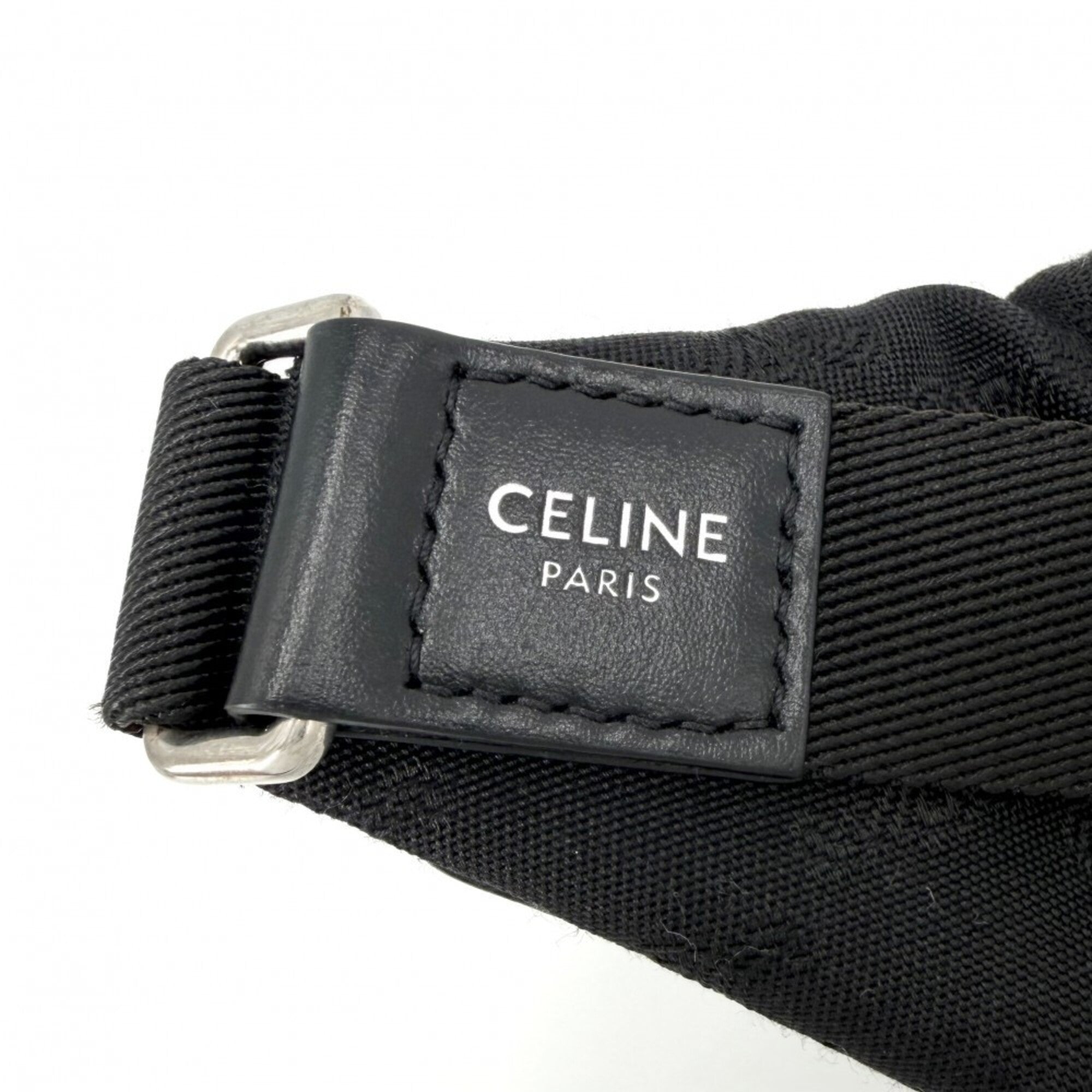 Celine Black Canvas Fanny Pack Sling Bag (Pre-Owned)
