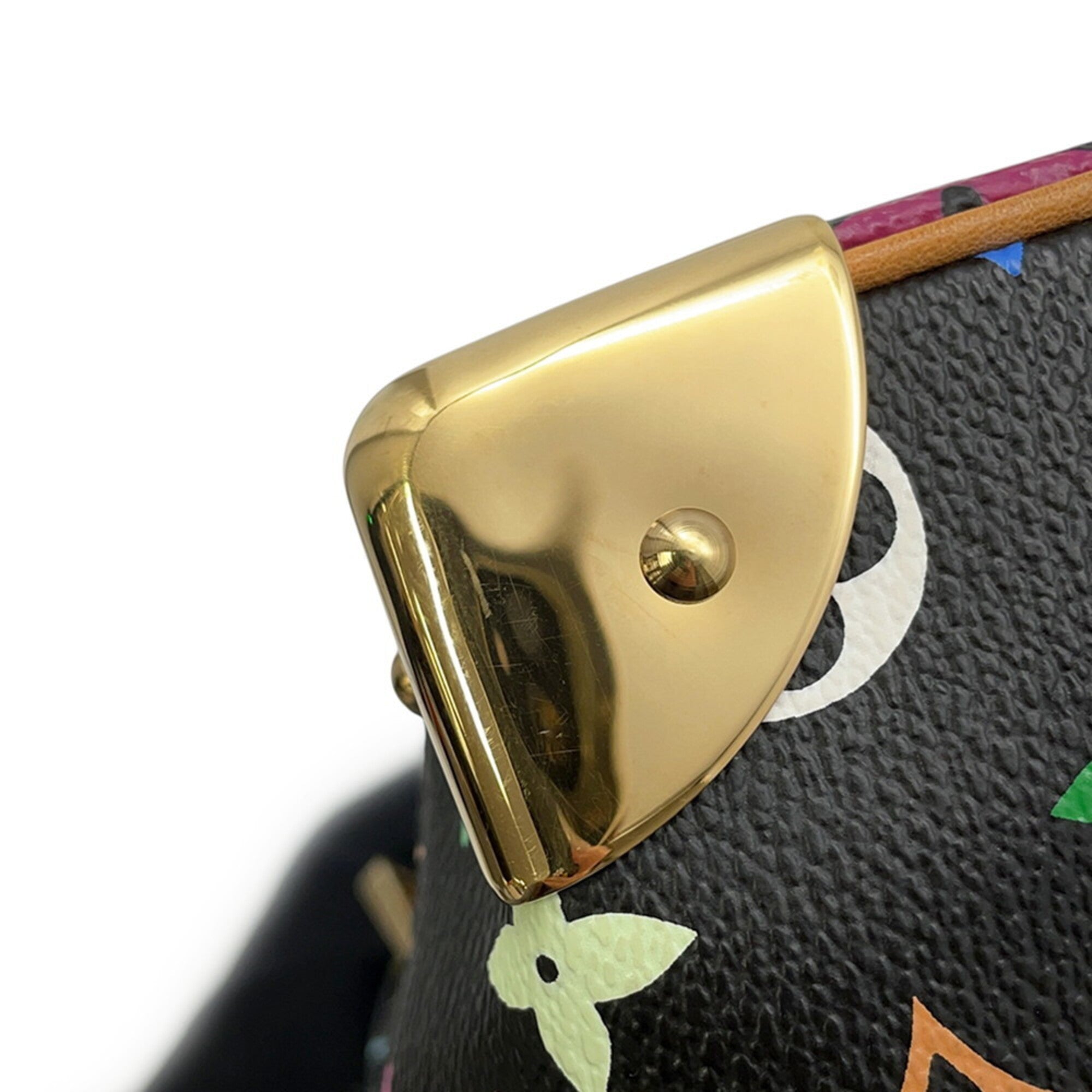 Louis Vuitton Beige Noir Monogram Multicolore Handbag (Pre-Owned)