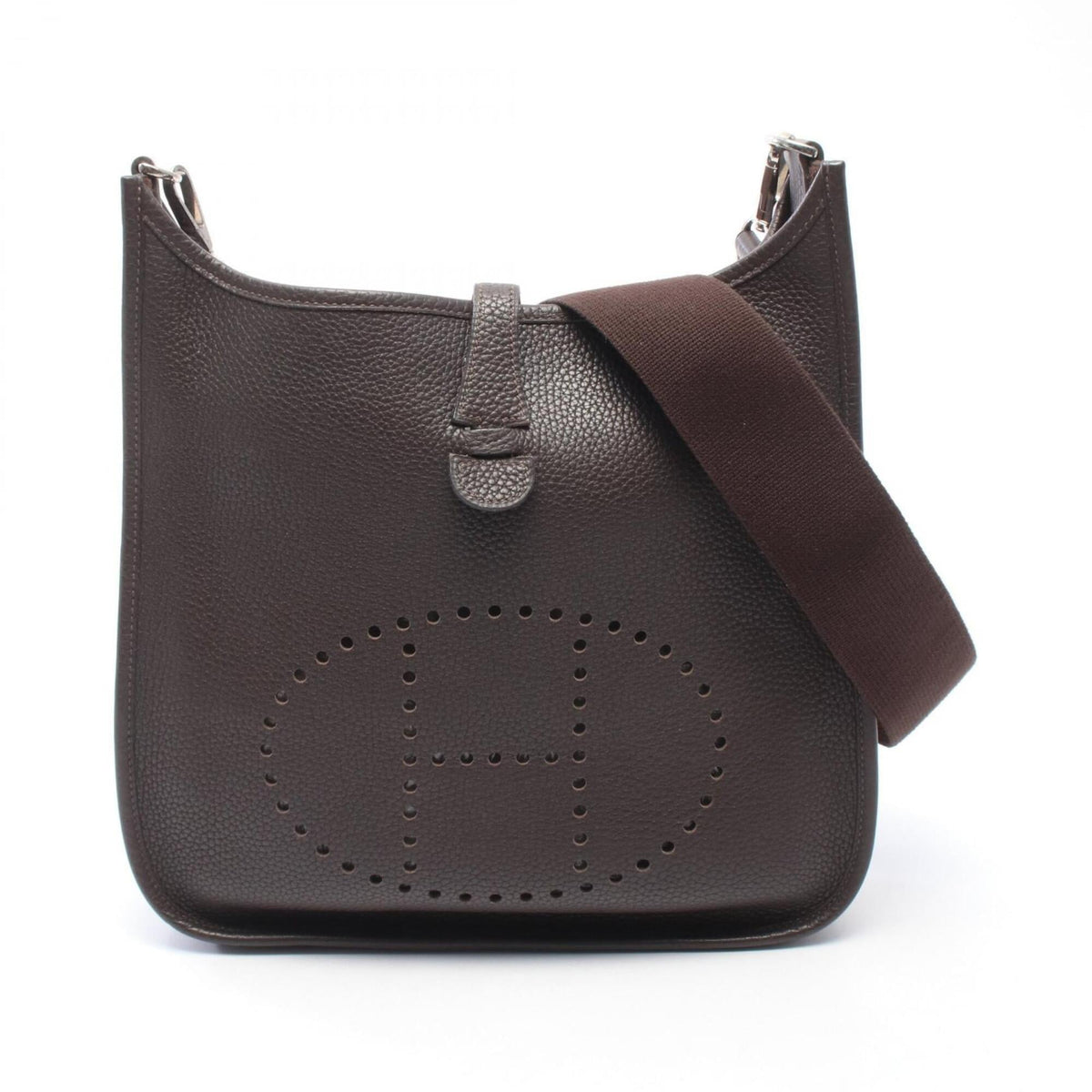 Hermes Brown Taurillon Clemence Leather Shoulder Bag (Pre-Owned)