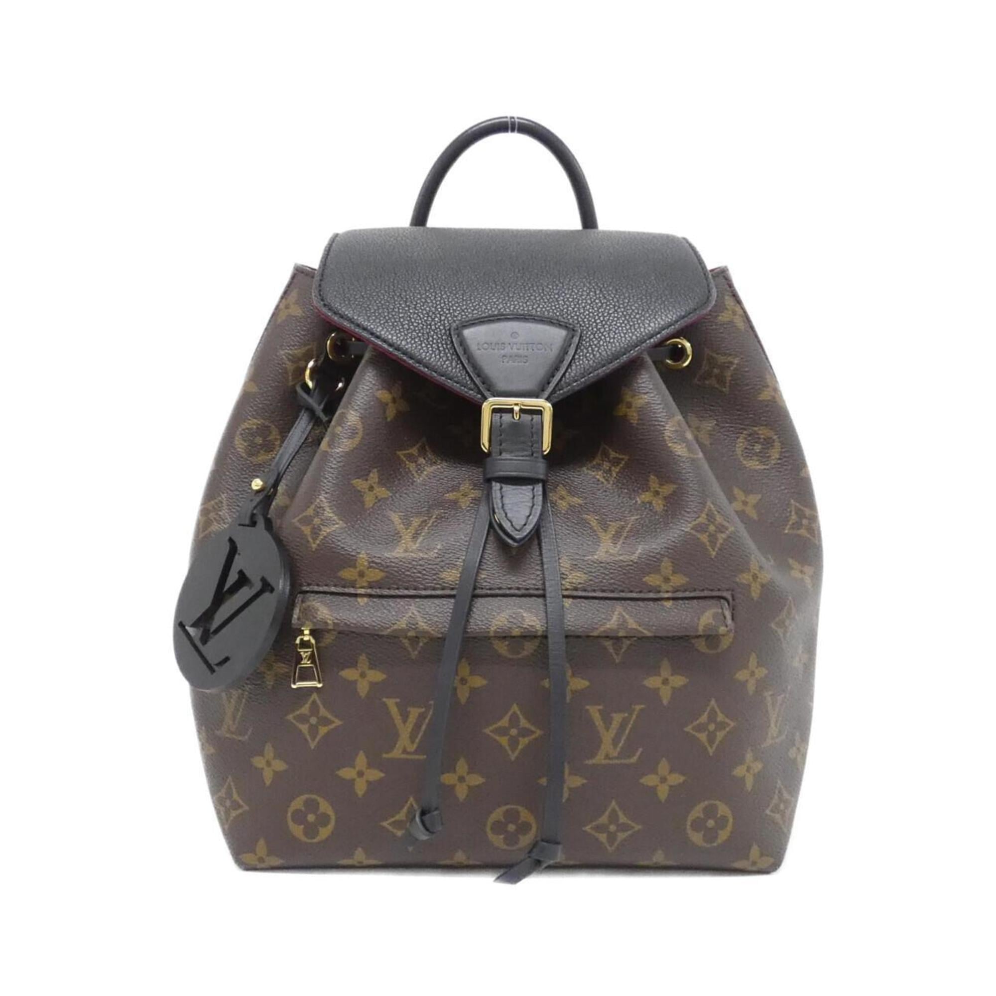 Louis Vuitton Brown Coated Canvas Leather Backpack (Pre-Owned)