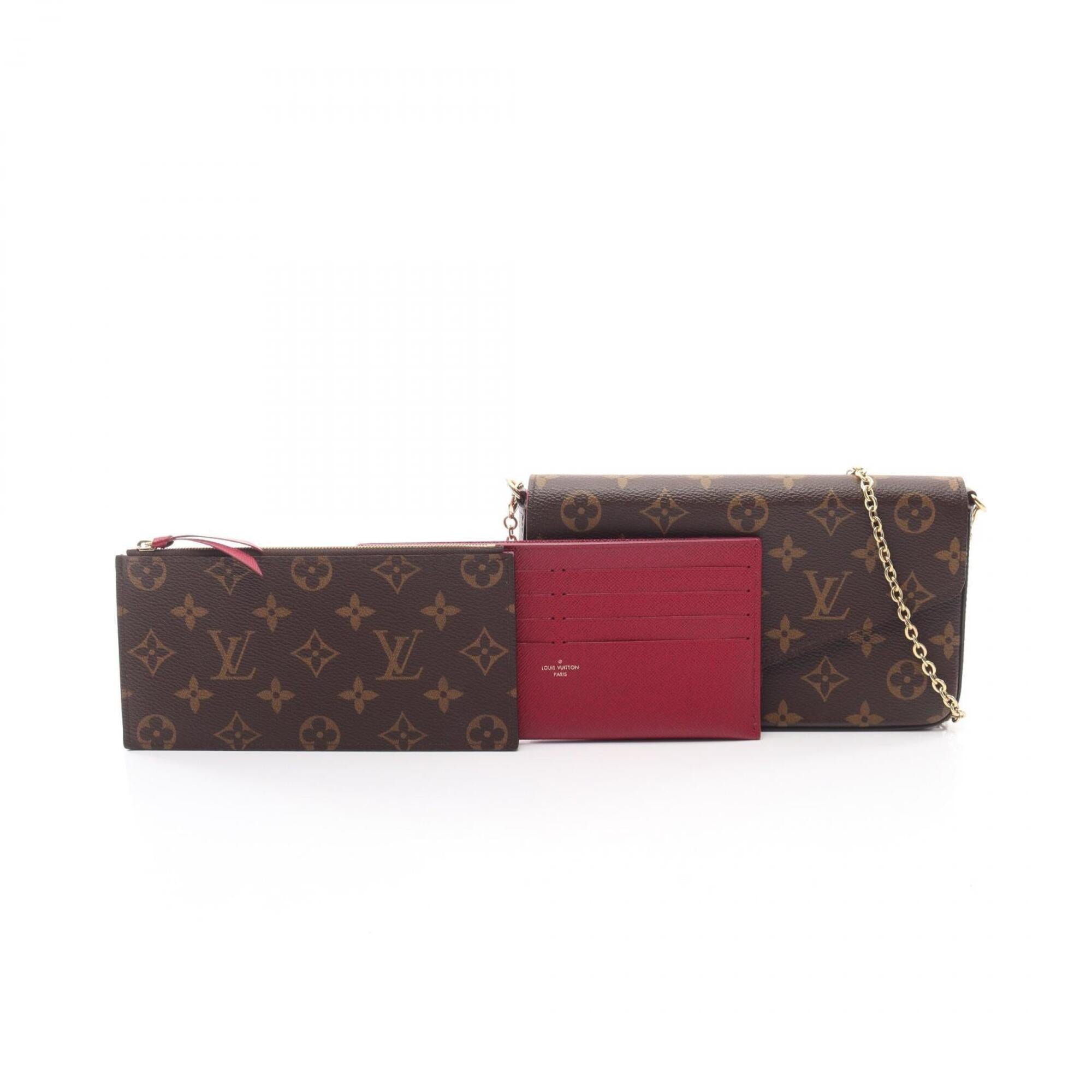 Louis Vuitton Brown Fuchsia Monogram Monogram Handbag Shoulder Bag (Pre-Owned)
