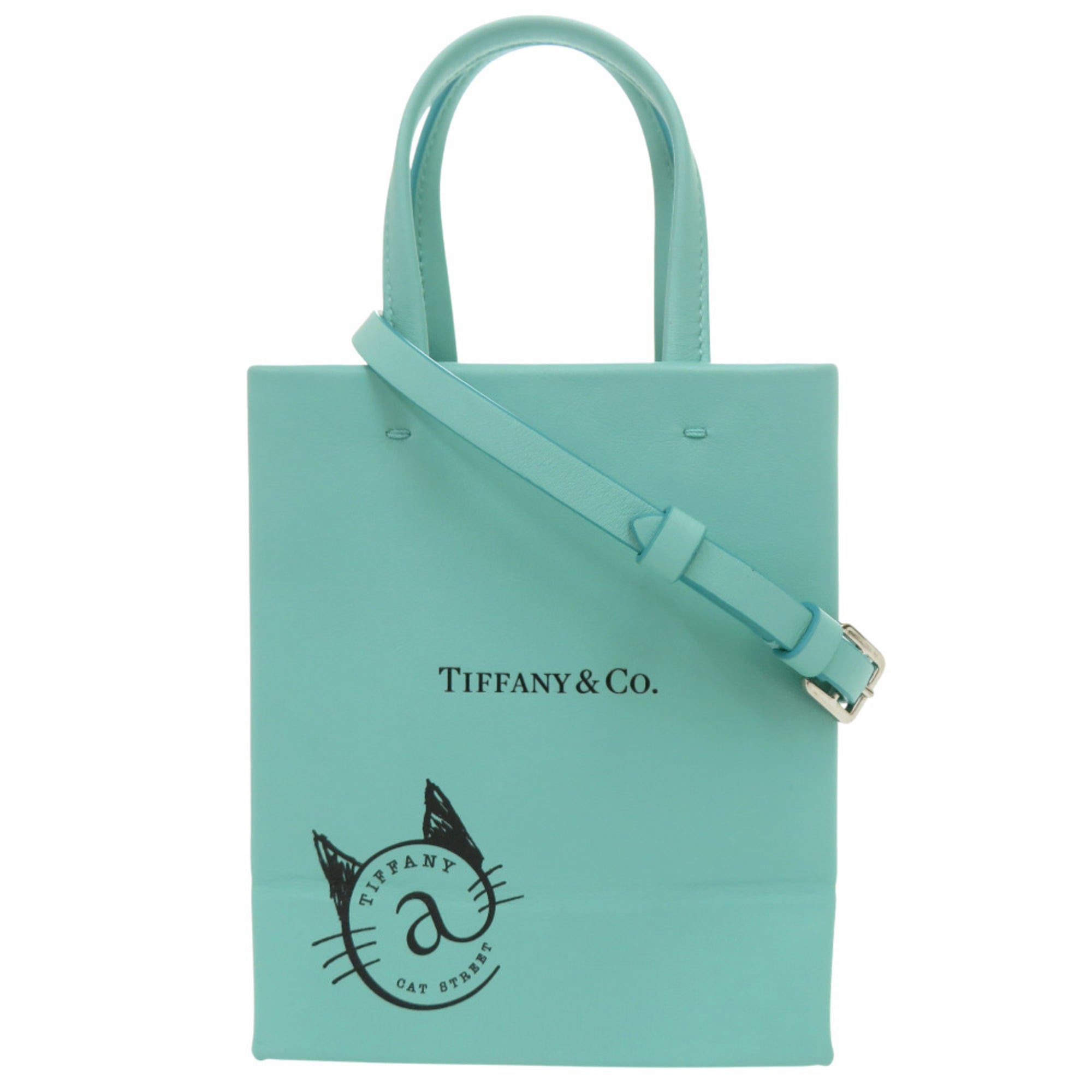 Tiffany Light Blue Tiffany Blue Leather Handbag (Pre-Owned)