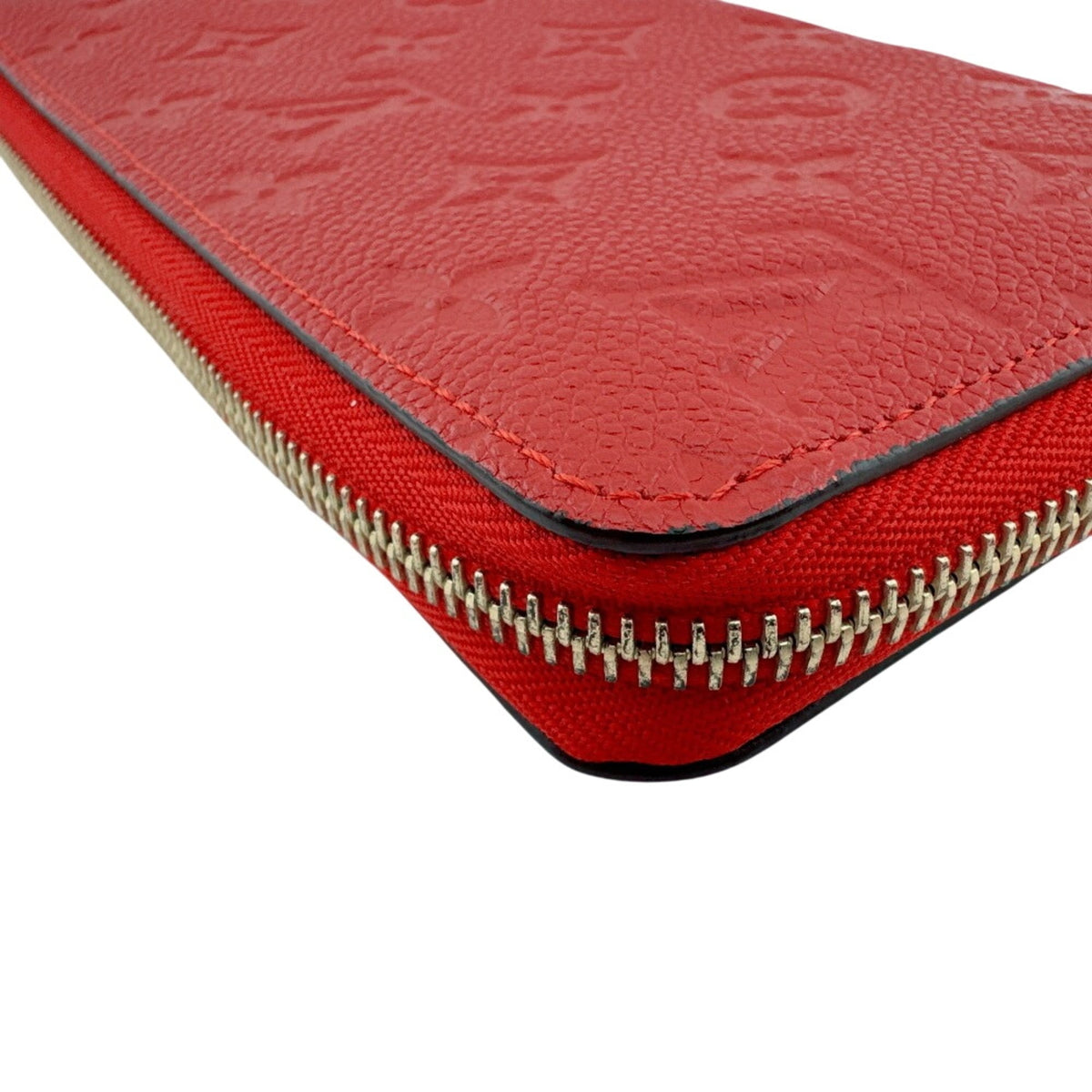 Louis Vuitton Empreinte Red Color Monogram Empreinte Leather Long Wallet (Bi-Fold) (Pre-Owned)