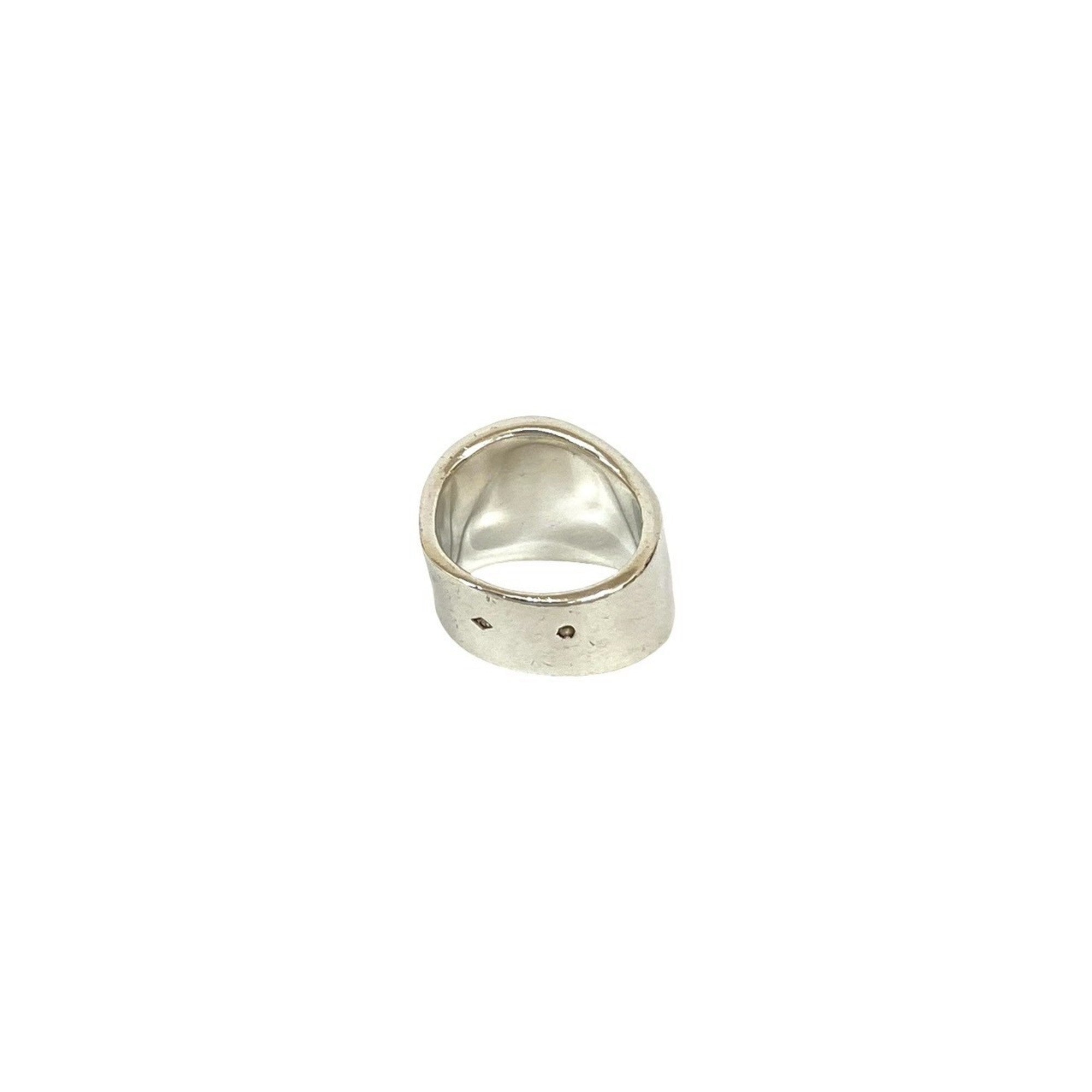 Hermes Silver Silver 925 Band Ring (Pre-Owned)