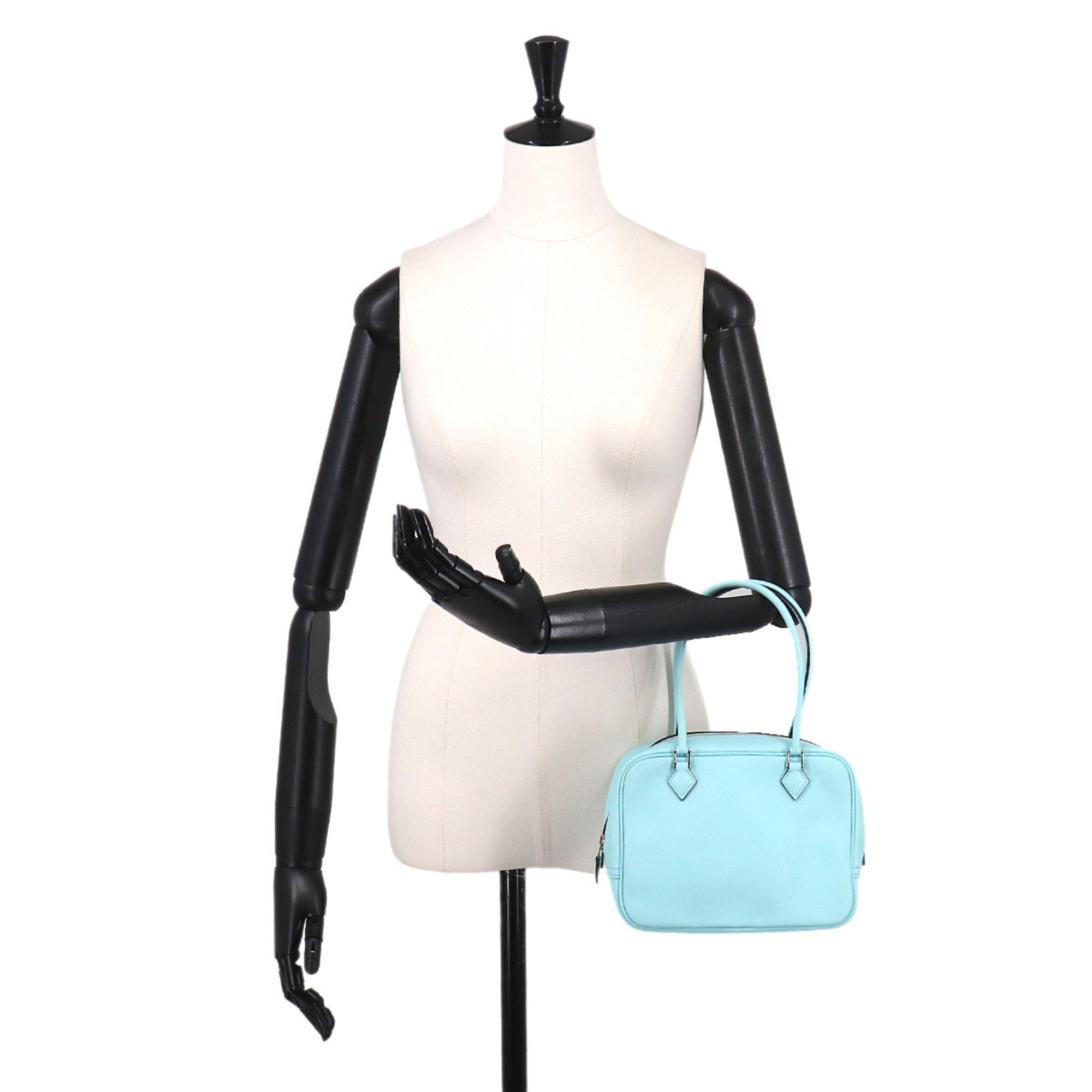 Hermes Blue Zephyr Swift Leather Handbag (Pre-Owned)