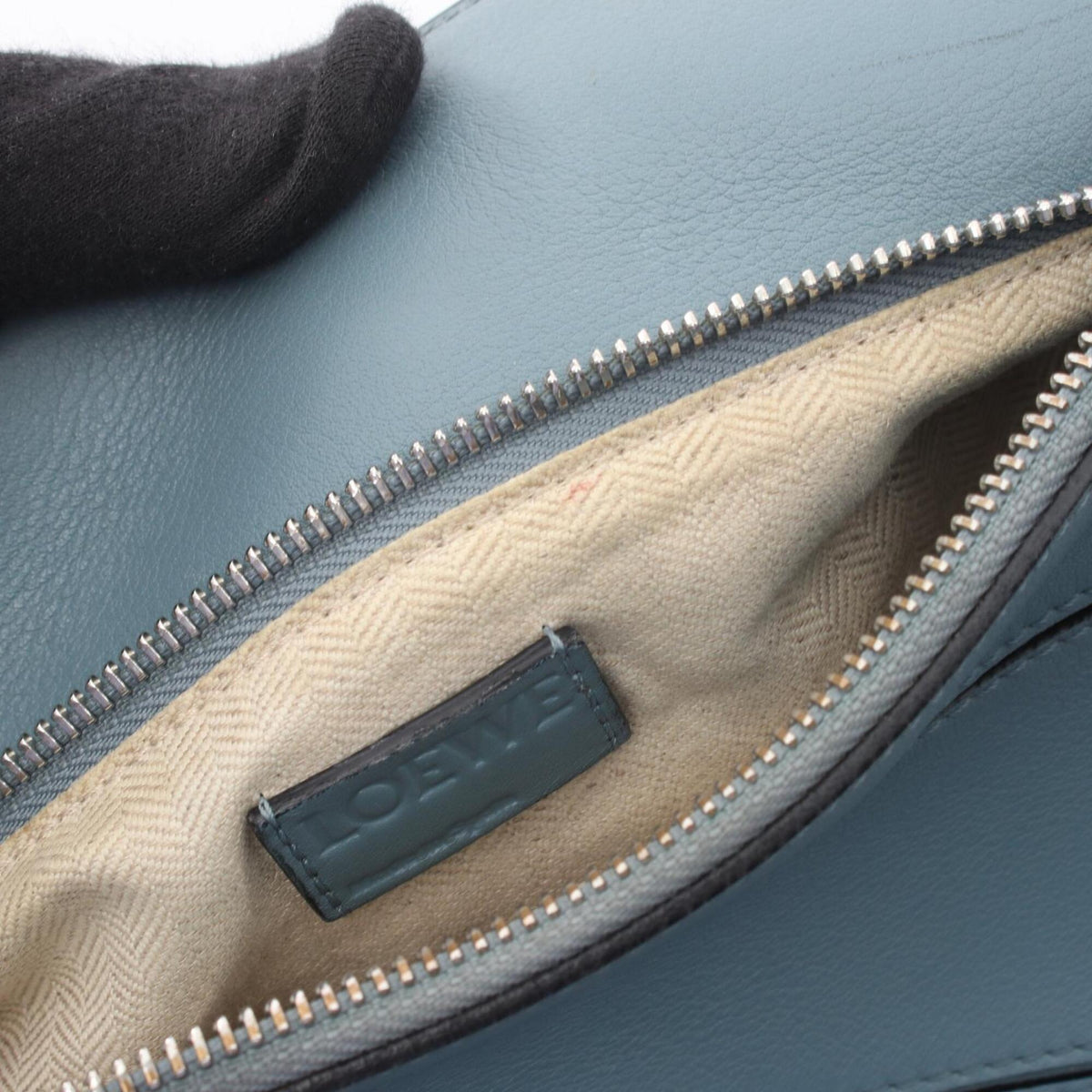 Loewe Blue Leather Handbag Shoulder Bag (Pre-Owned)
