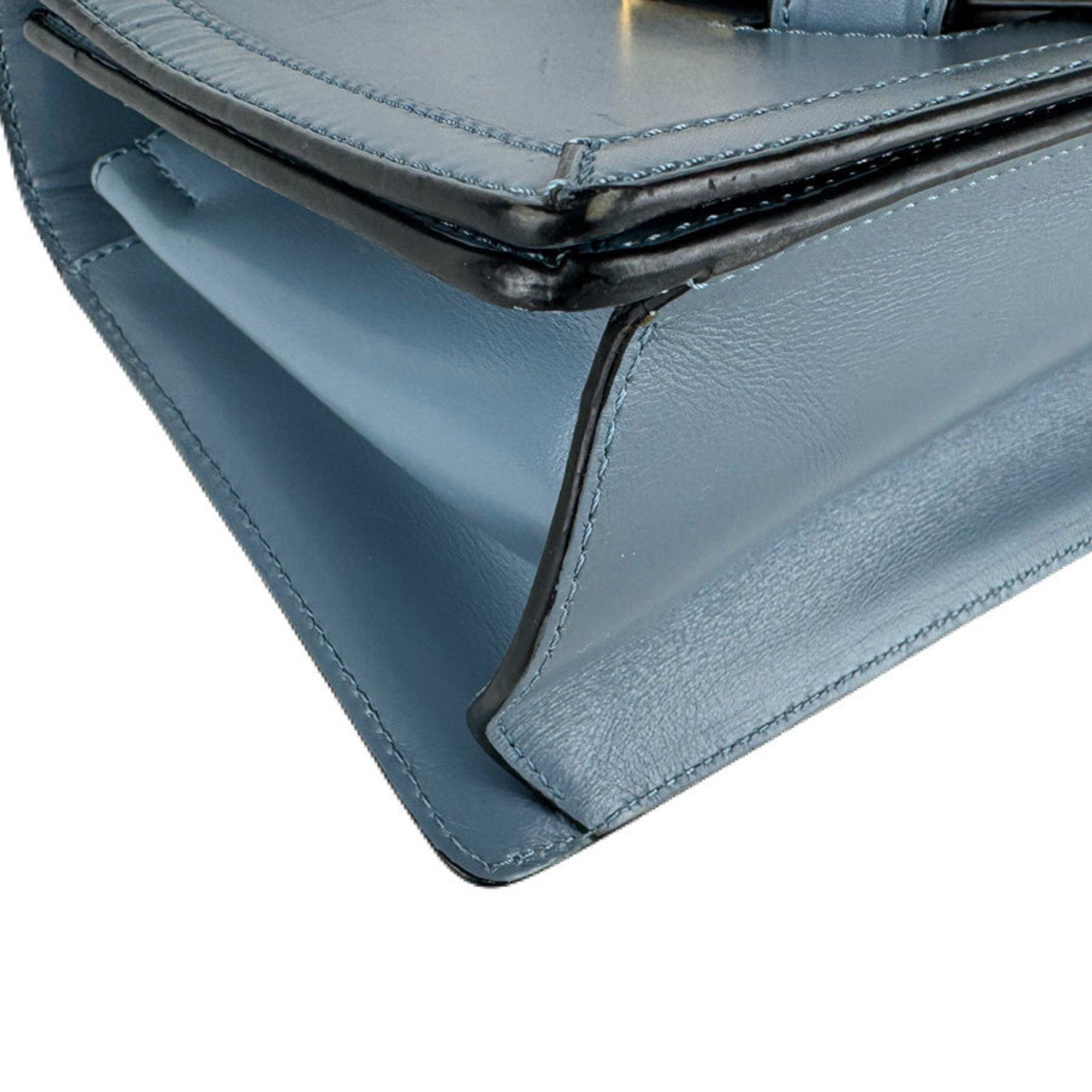 Loewe Blue Leather Shoulder Bag (Pre-Owned)