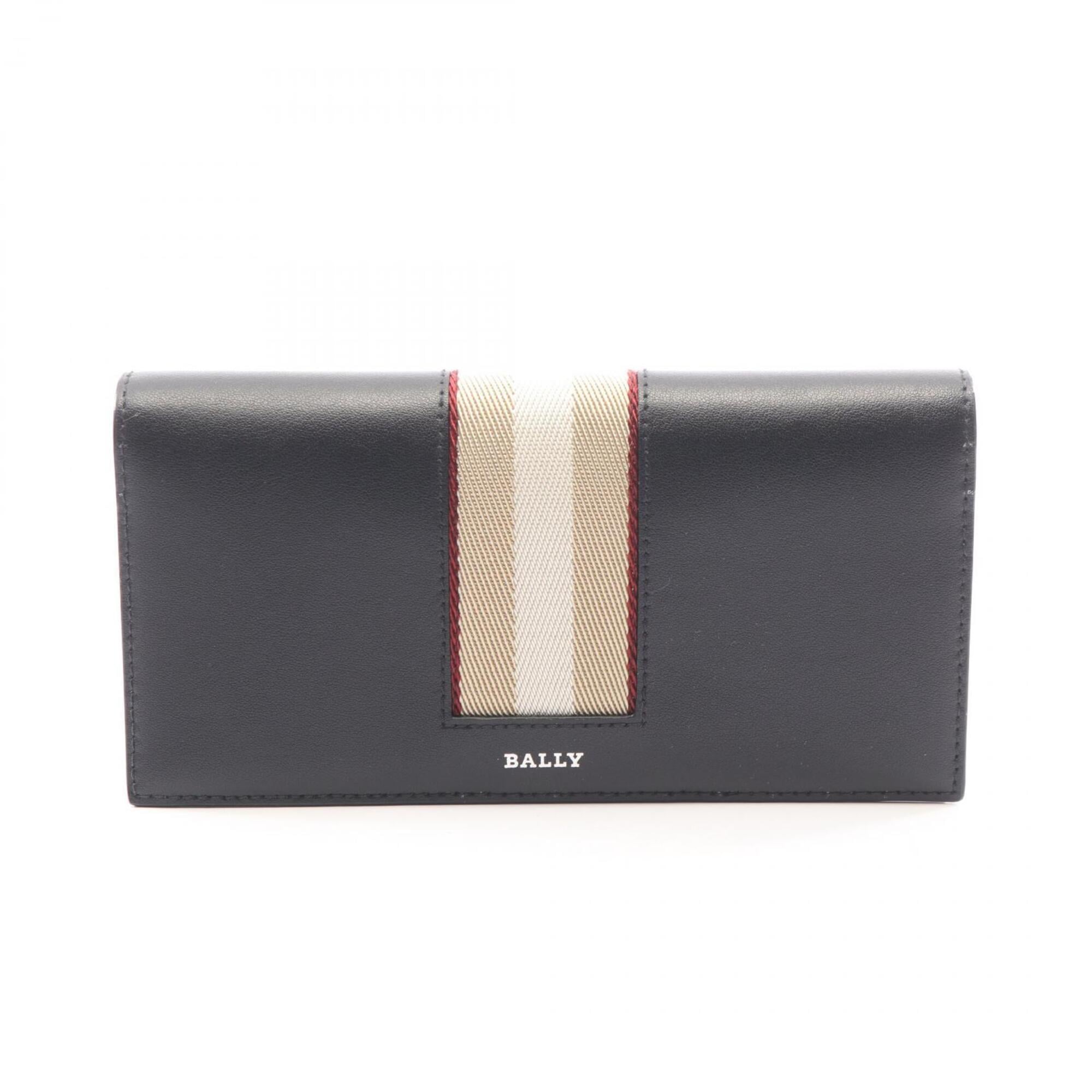 Bally Black Multi-Color Leather Long Wallet (Bi-Fold) (Pre-Owned)