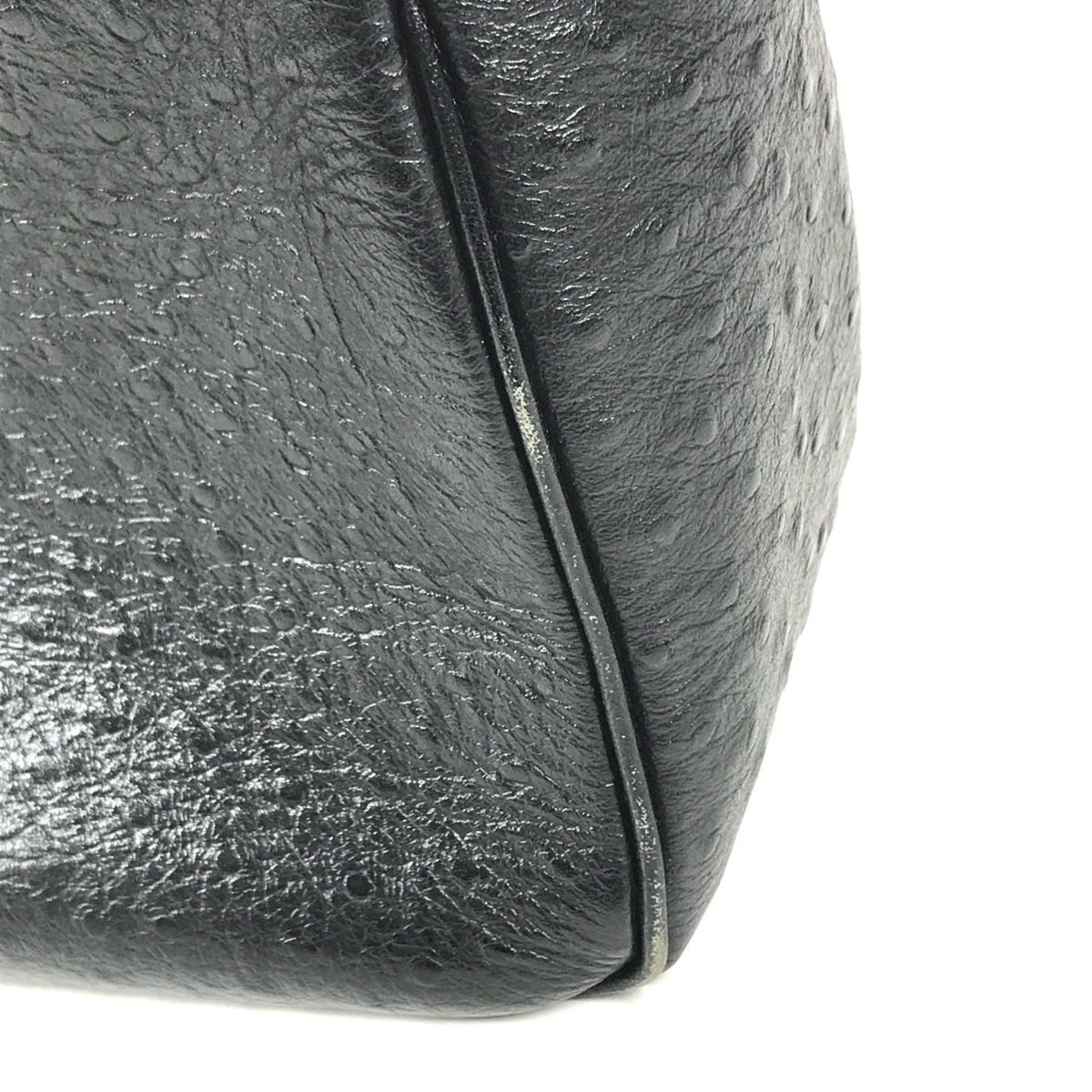 Versace Black Leather Shoulder Bag Tote Bag (Pre-Owned)