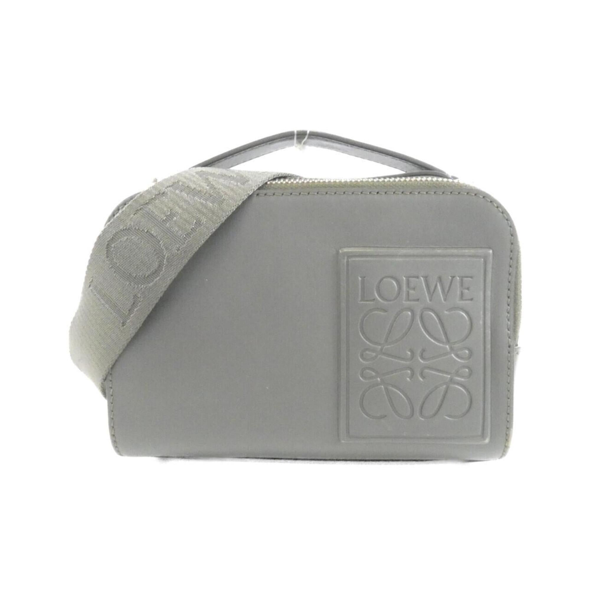 Loewe Green Khaki Leather Handbag Shoulder Bag Sling Bag (Pre-Owned)