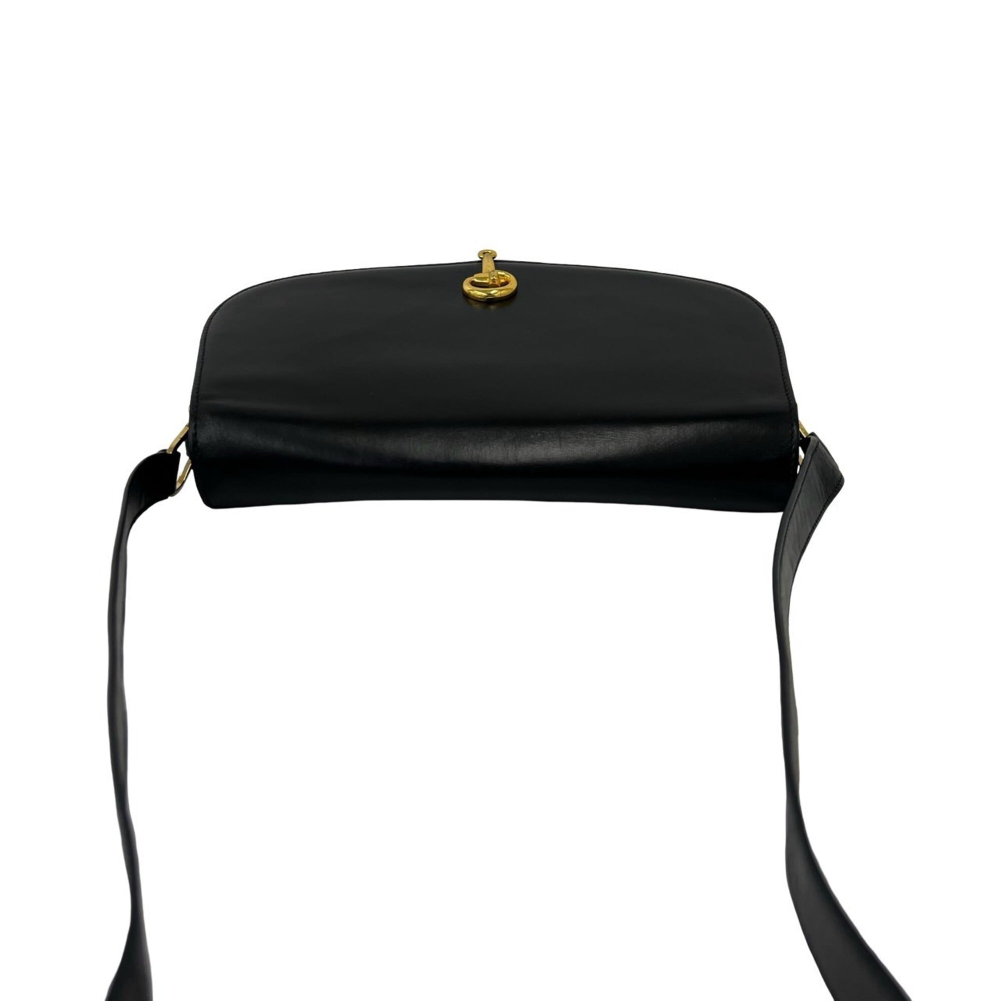 Gucci Black Leather Pochette Shoulder Bag (Pre-Owned)