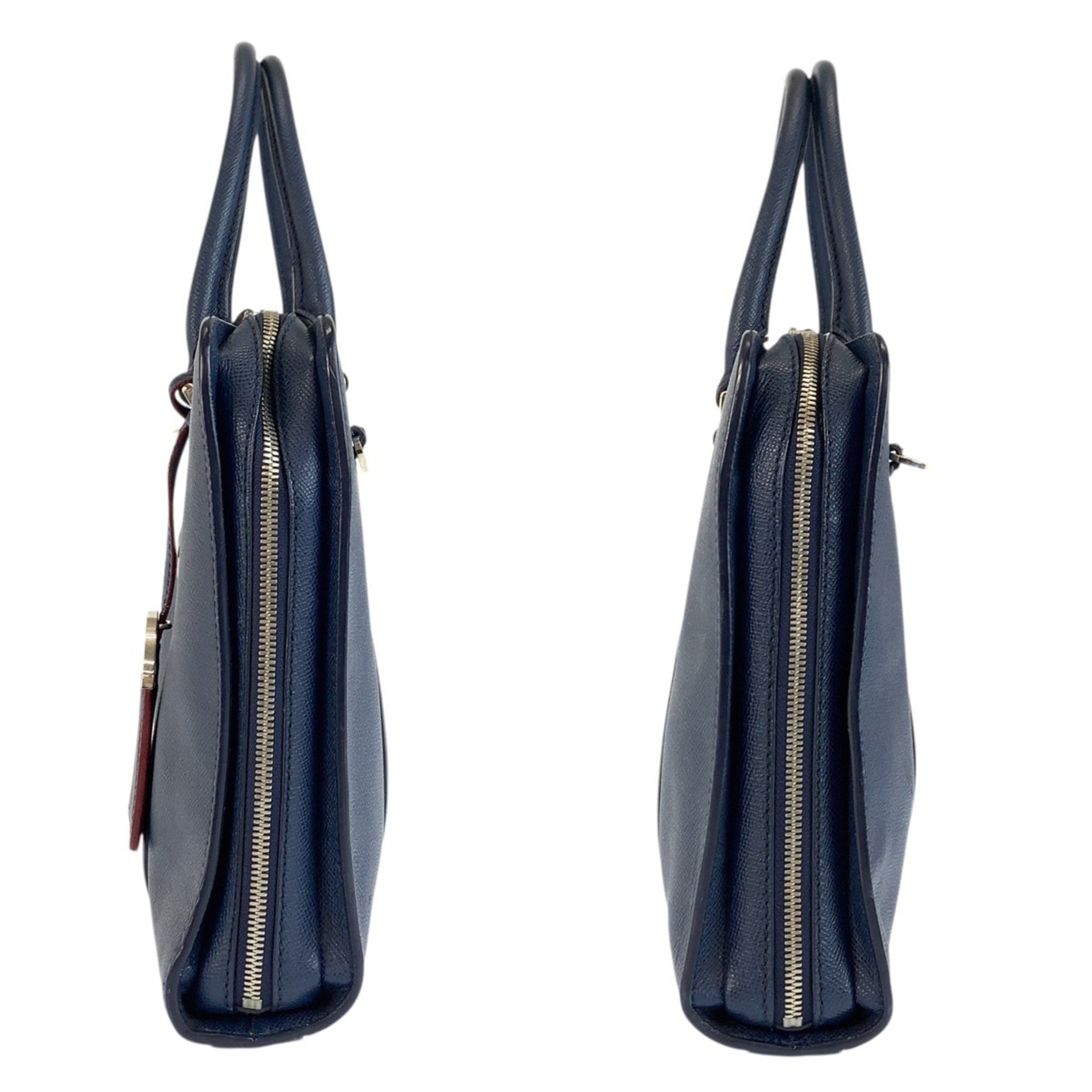 Bvlgari Navy Leather Briefcase (Pre-Owned)