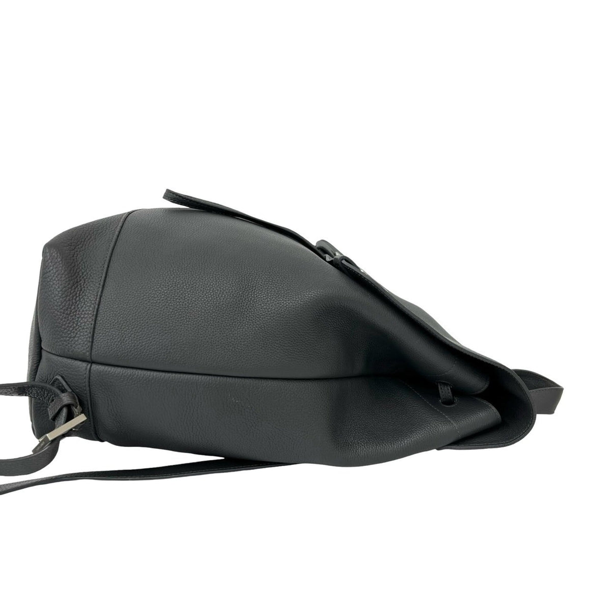 Yves Saint Laurent Gray Leather Backpack (Pre-Owned)