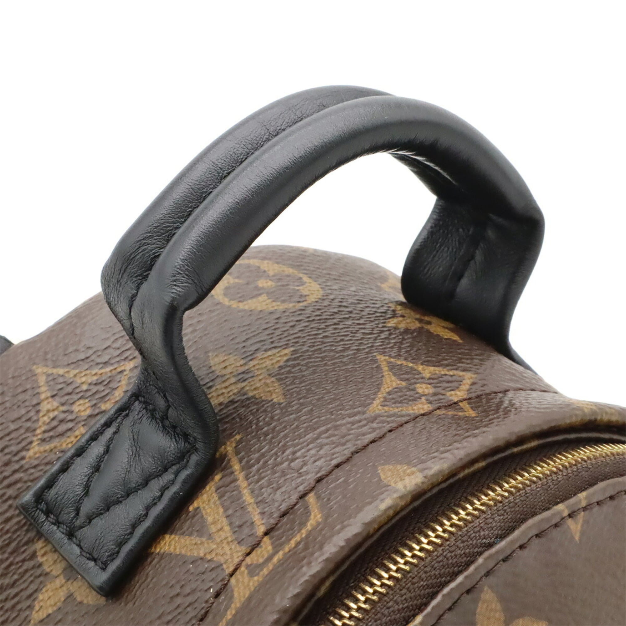 Louis Vuitton Brown Monogram Canvas Leather Backpack Shoulder Bag (Pre-Owned)