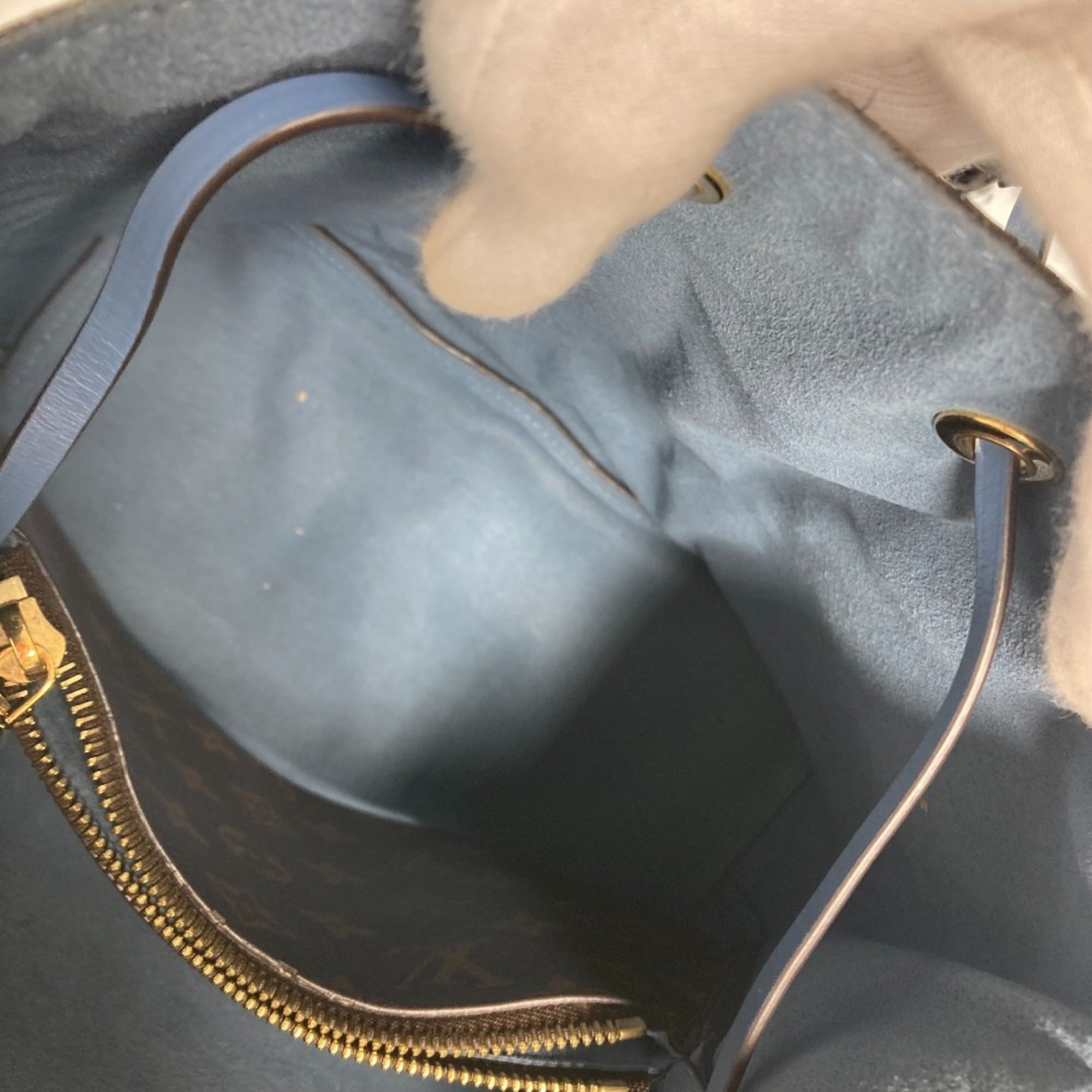 Louis Vuitton Blue Blue Jean Brown Monogram Shoulder Bag (Pre-Owned)