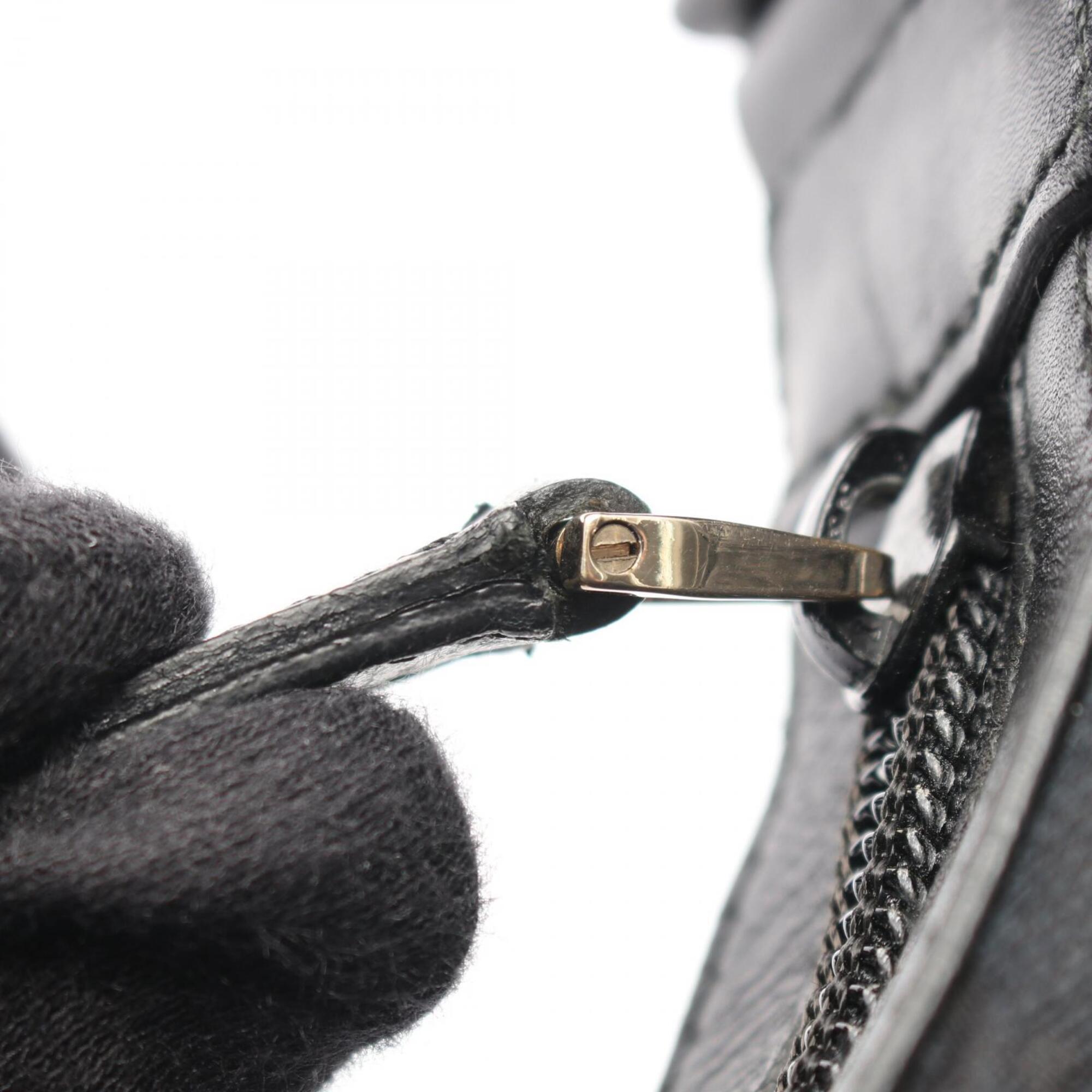 Gucci Black Canvas Leather Shoulder Bag (Pre-Owned)