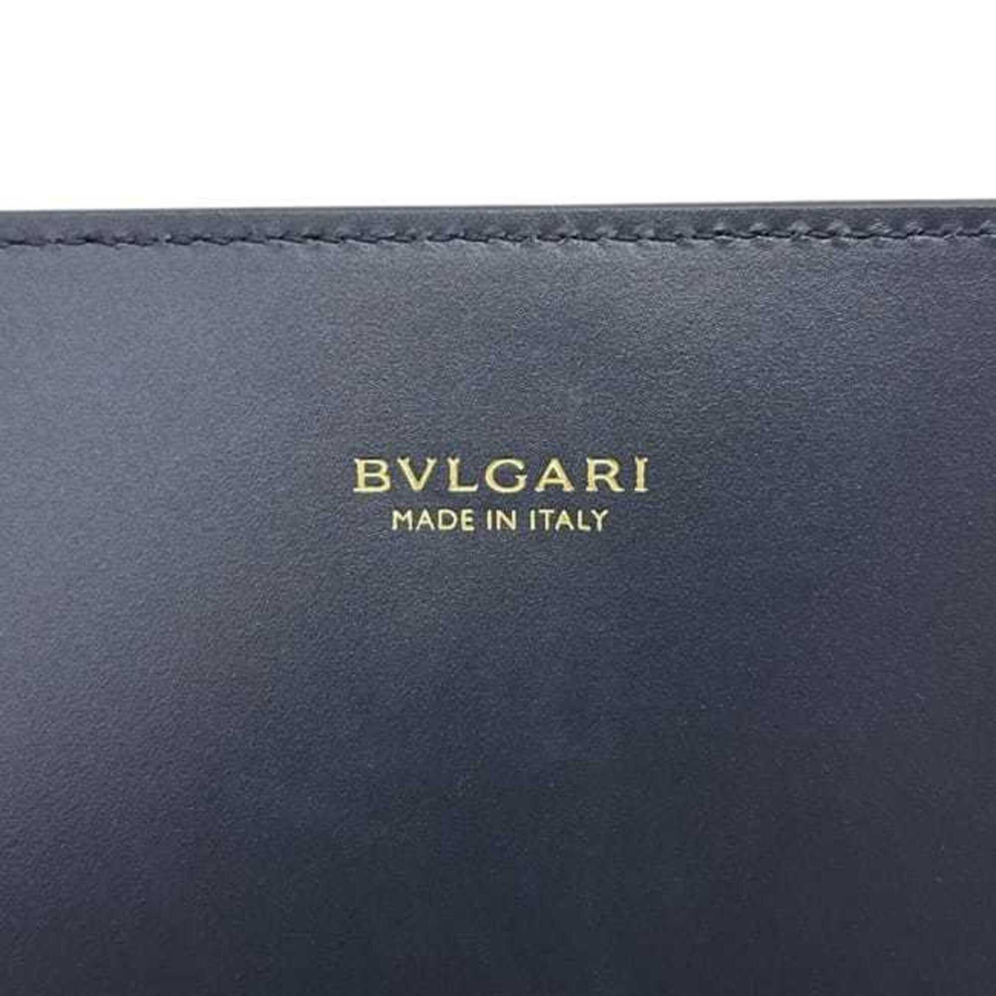 Bvlgari Bvlgari Bvlgari Silver Leather Long Wallet (Bi-Fold) (Pre-Owned)