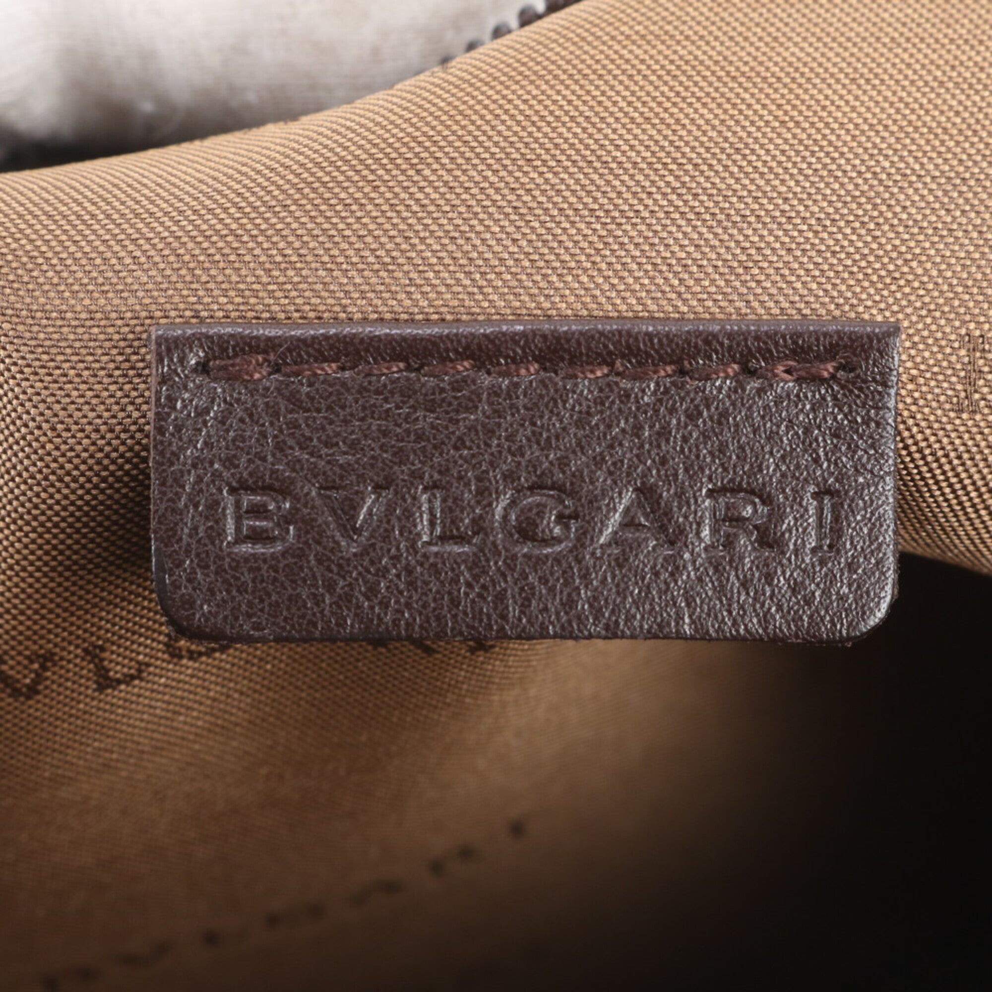 Bvlgari Brown Canvas Shoulder Bag (Pre-Owned)