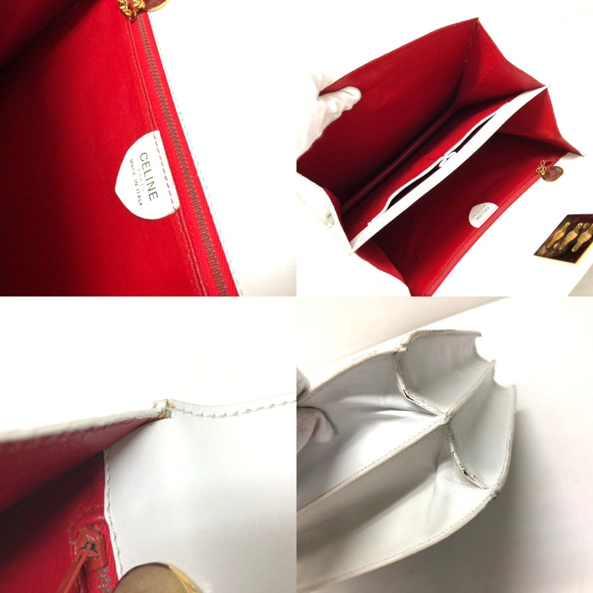 Celine White Leather Handbag (Pre-Owned)