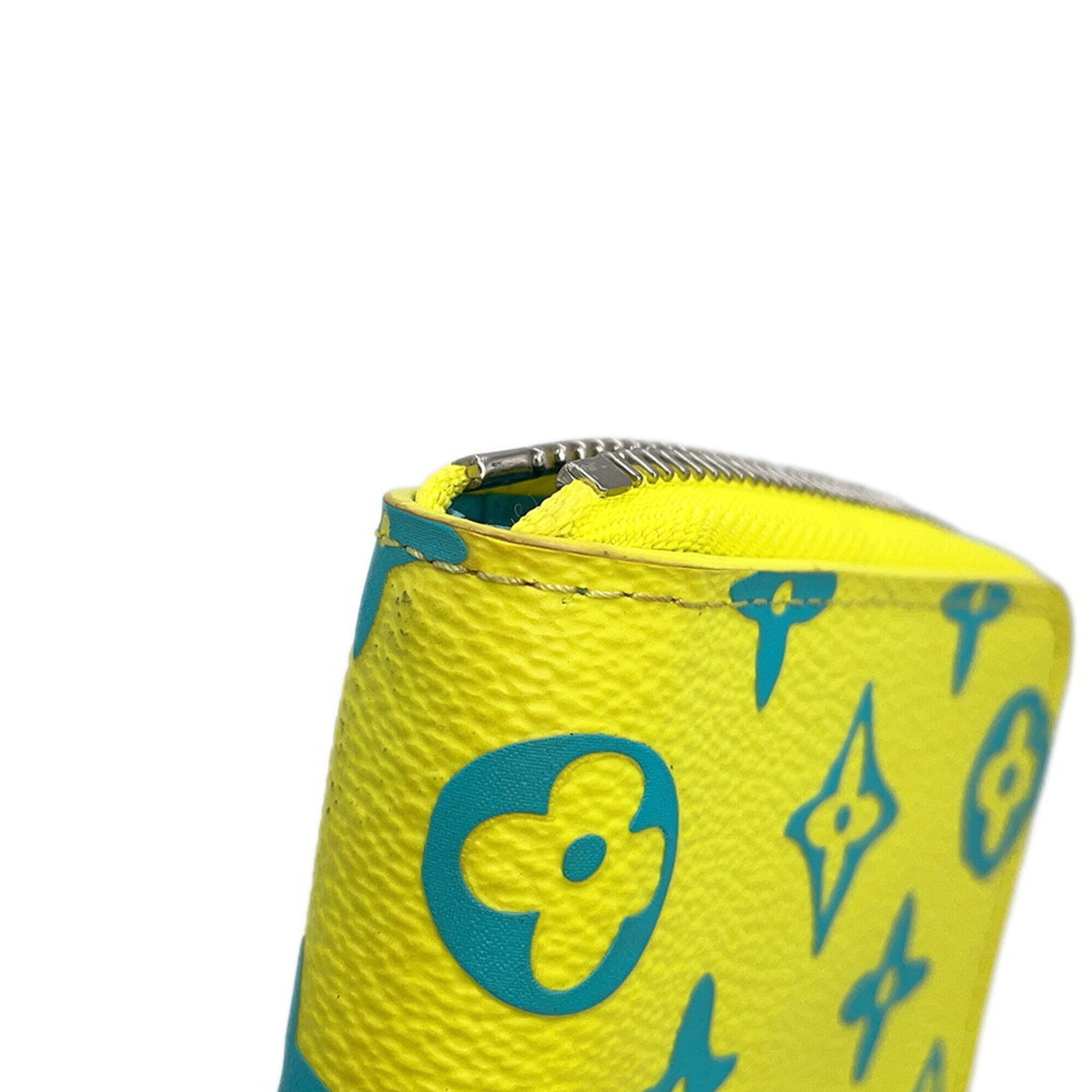 Louis Vuitton Blue Yellow Monogram Long Wallet (Bi-Fold) (Pre-Owned)