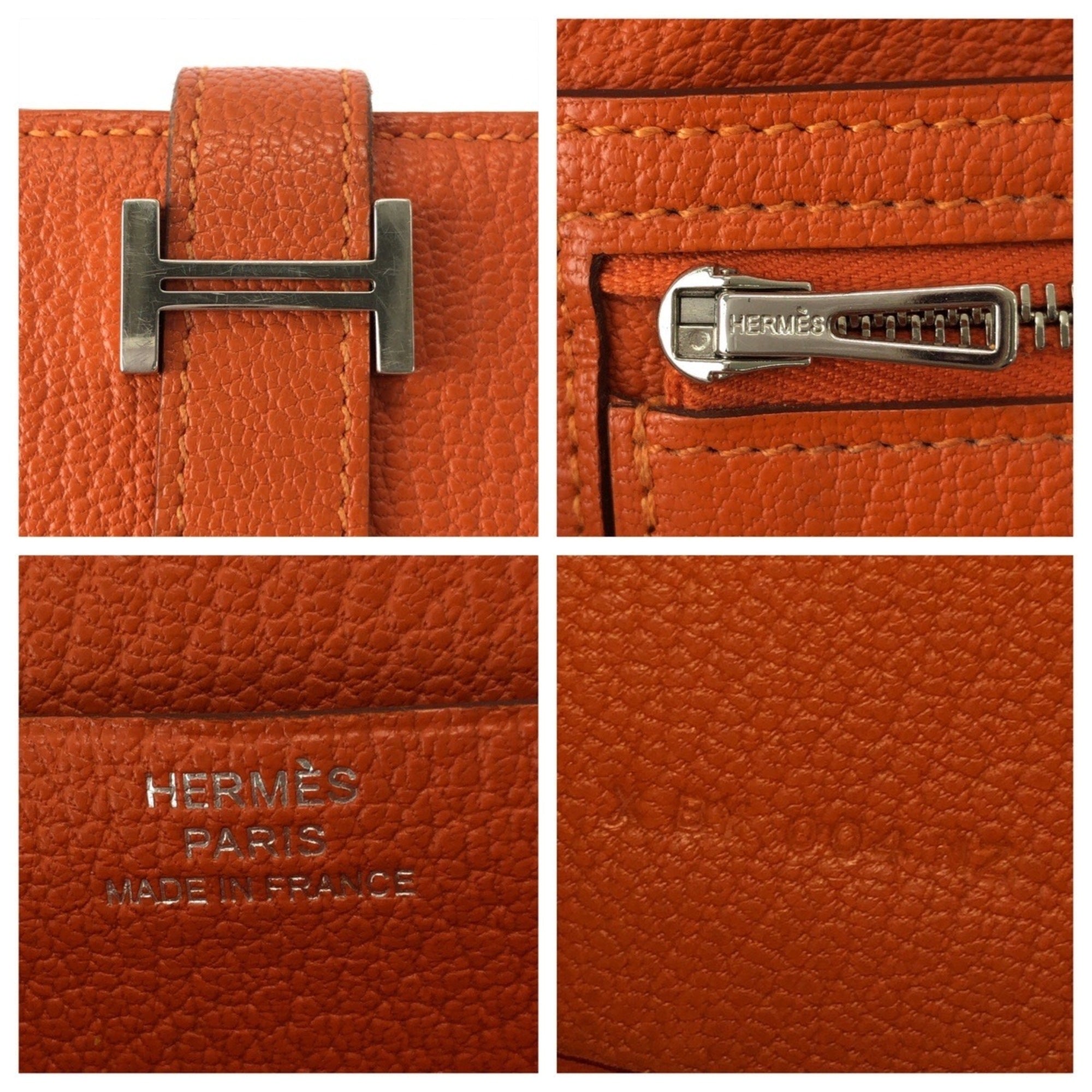 Hermes Orange Epsom Leather Wallet (Bi-Fold) (Pre-Owned)