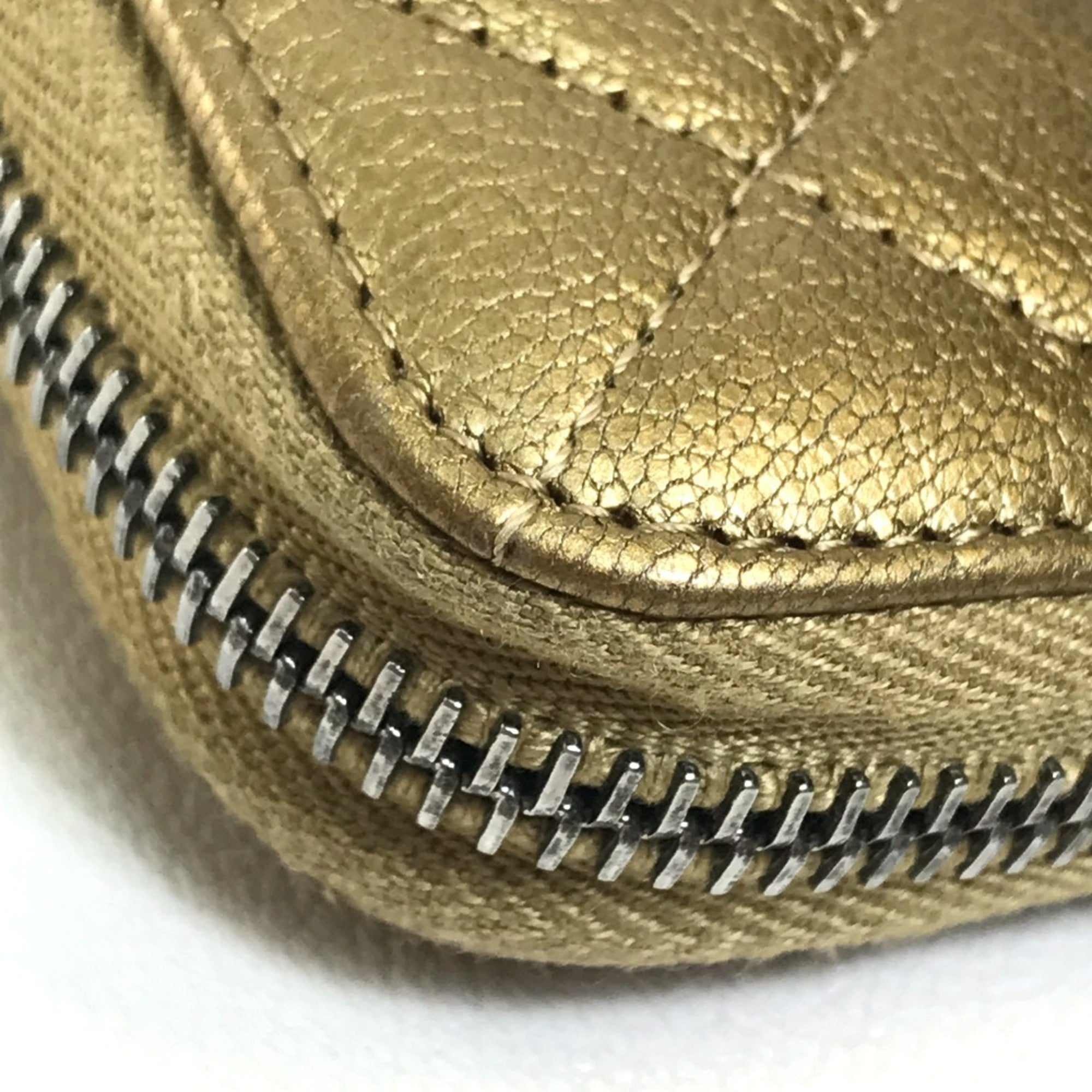 Chanel Matelasse Gold Brown Leather Long Wallet (Bi-Fold) (Pre-Owned)