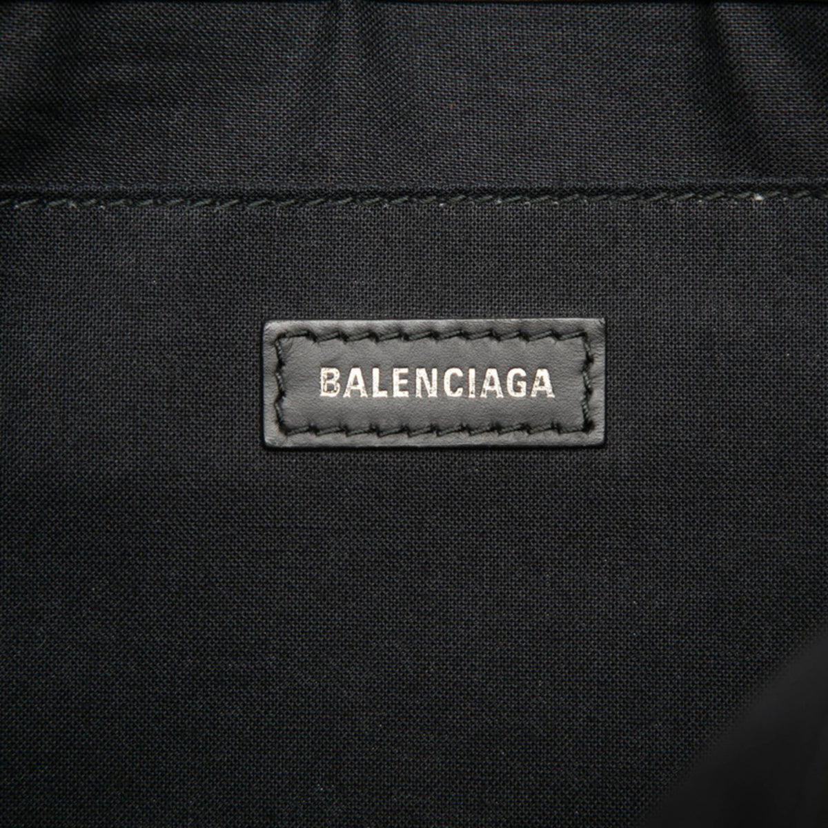 Balenciaga Beige Black Canvas Leather Clutch Bag (Pre-Owned)