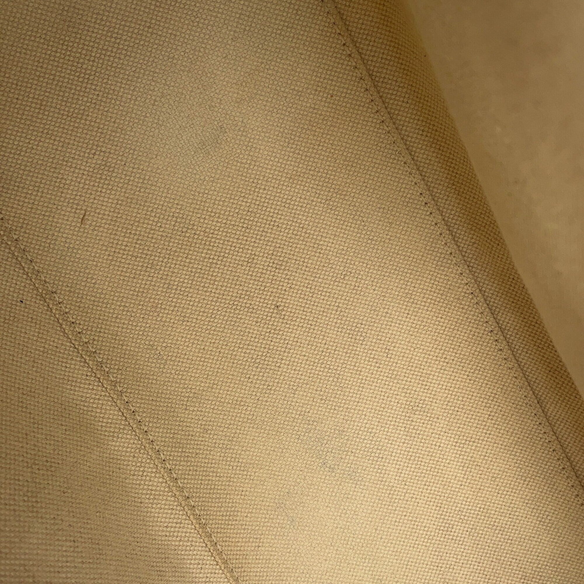 Gucci Beige Brown Canvas Leather Shoulder Bag Tote Bag (Pre-Owned)