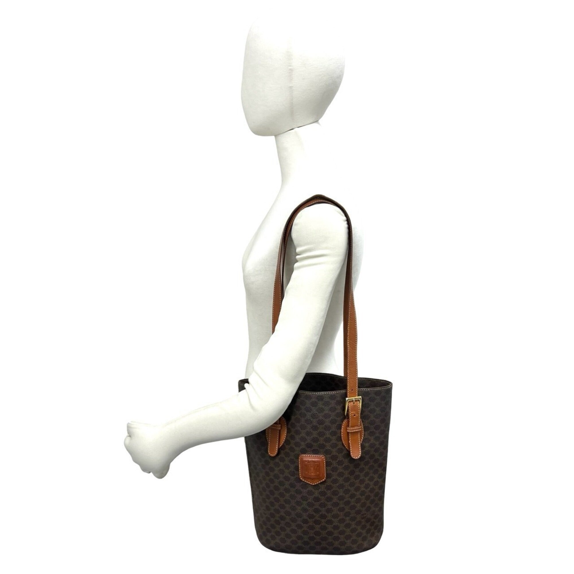 Celine Brown Leather Pvc Shoulder Bag Tote Bag (Pre-Owned)