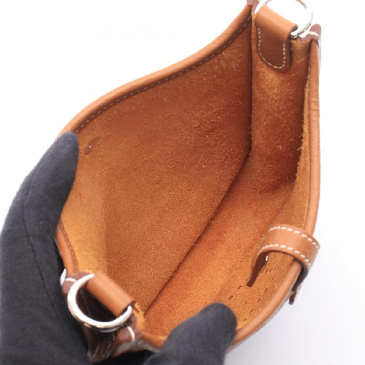 Hermes Brown Taurillon Clemence Leather Handbag Shoulder Bag (Pre-Owned)