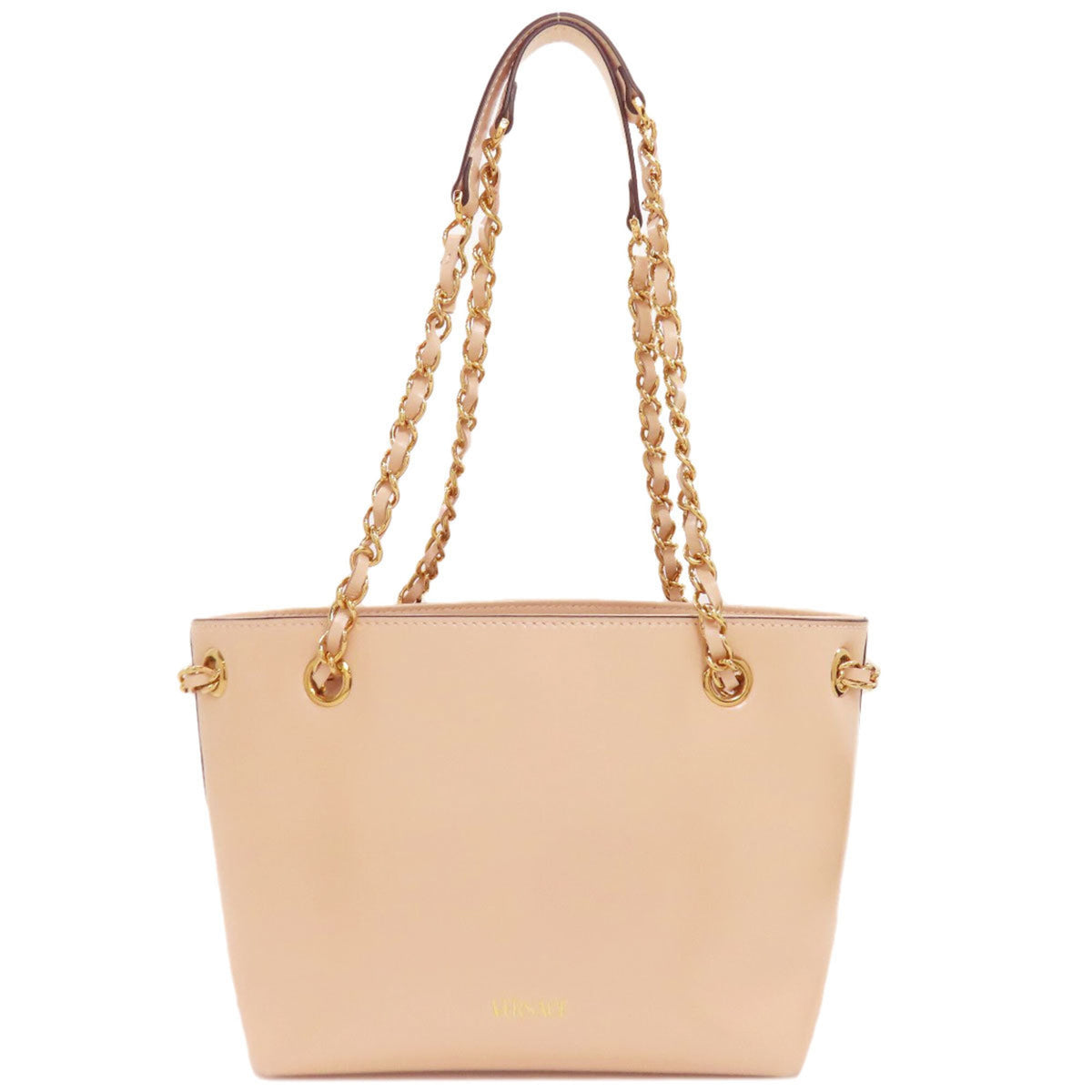 Versace Pink Leather Shoulder Bag (Pre-Owned)