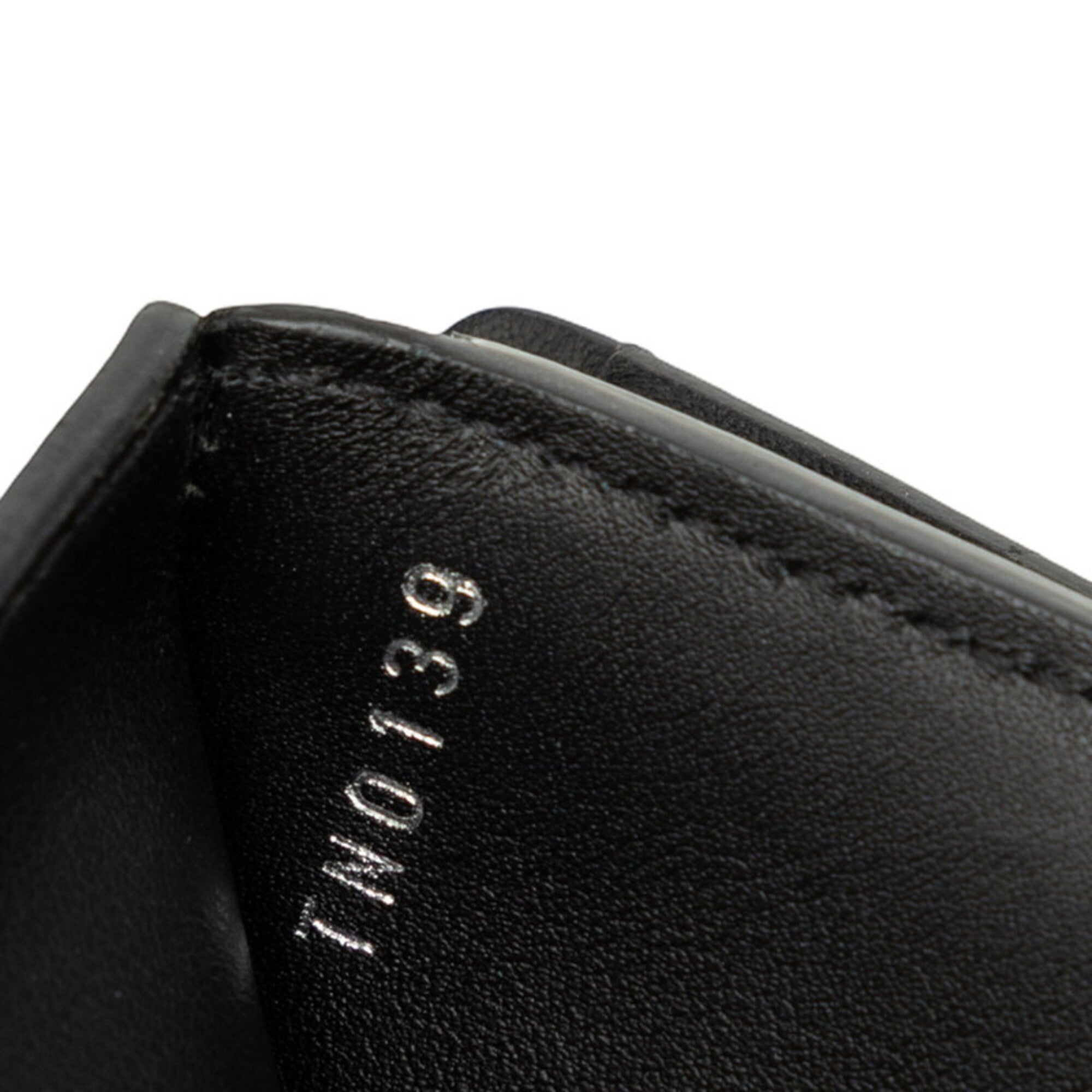 Louis Vuitton Black Noir Leather Wallet (Tri-Fold) (Pre-Owned)