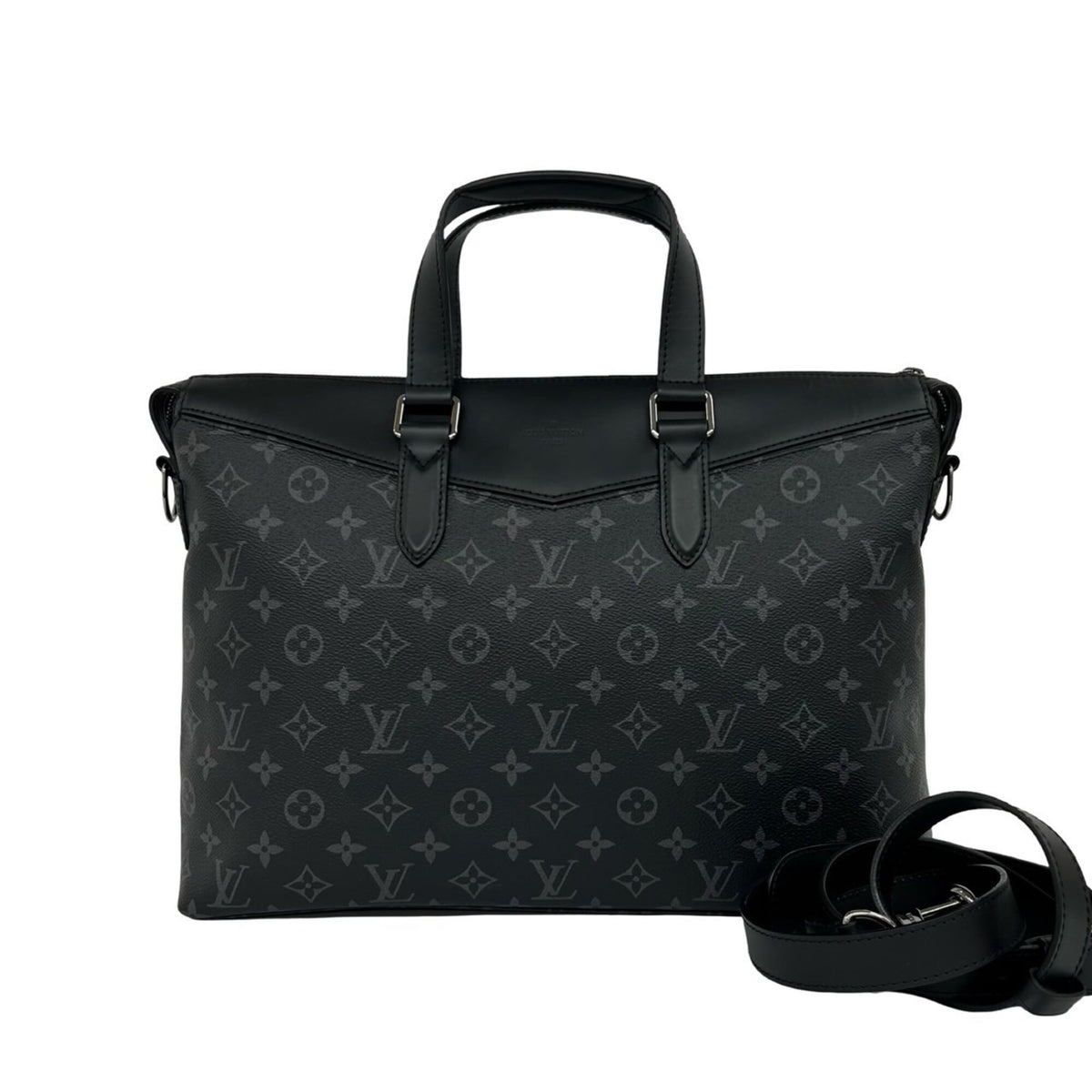 Louis Vuitton Black Leather Shoulder Bag (Pre-Owned)