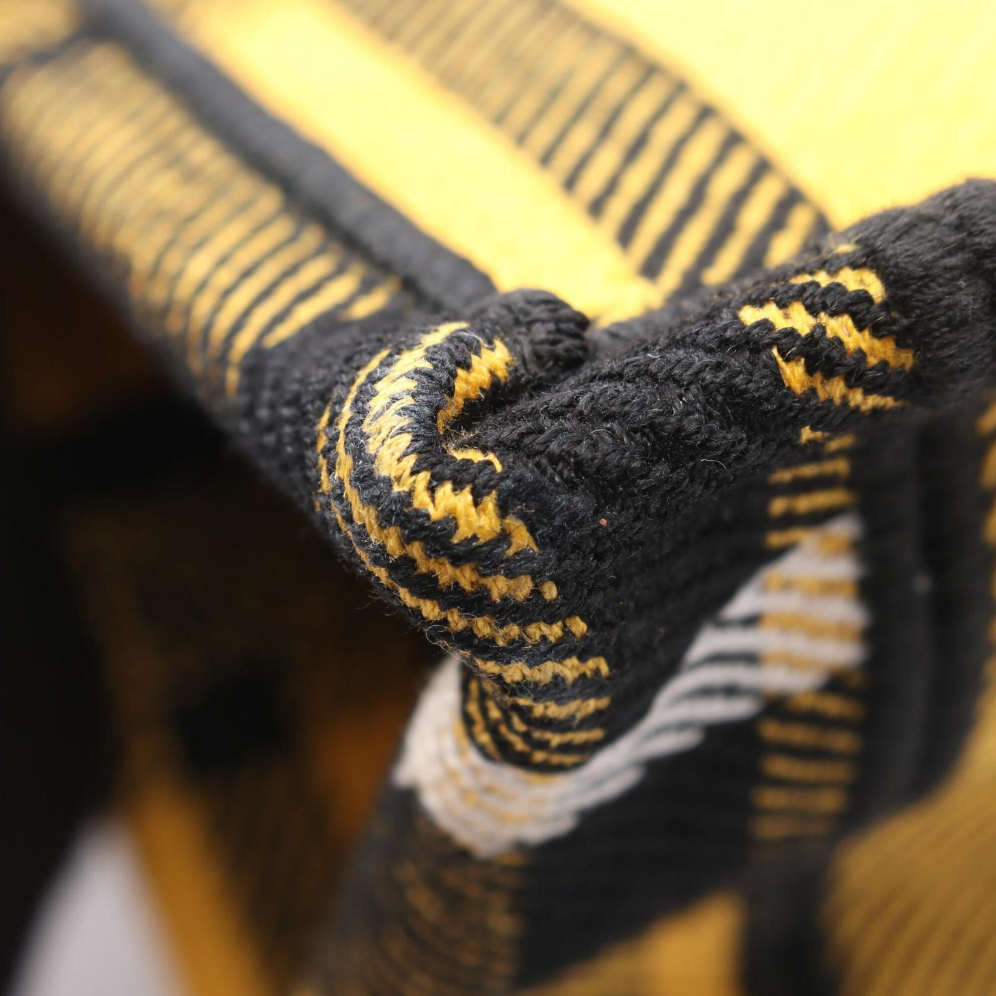 Christian Dior Black Yellow Canvas Handbag Tote Bag (Pre-Owned)