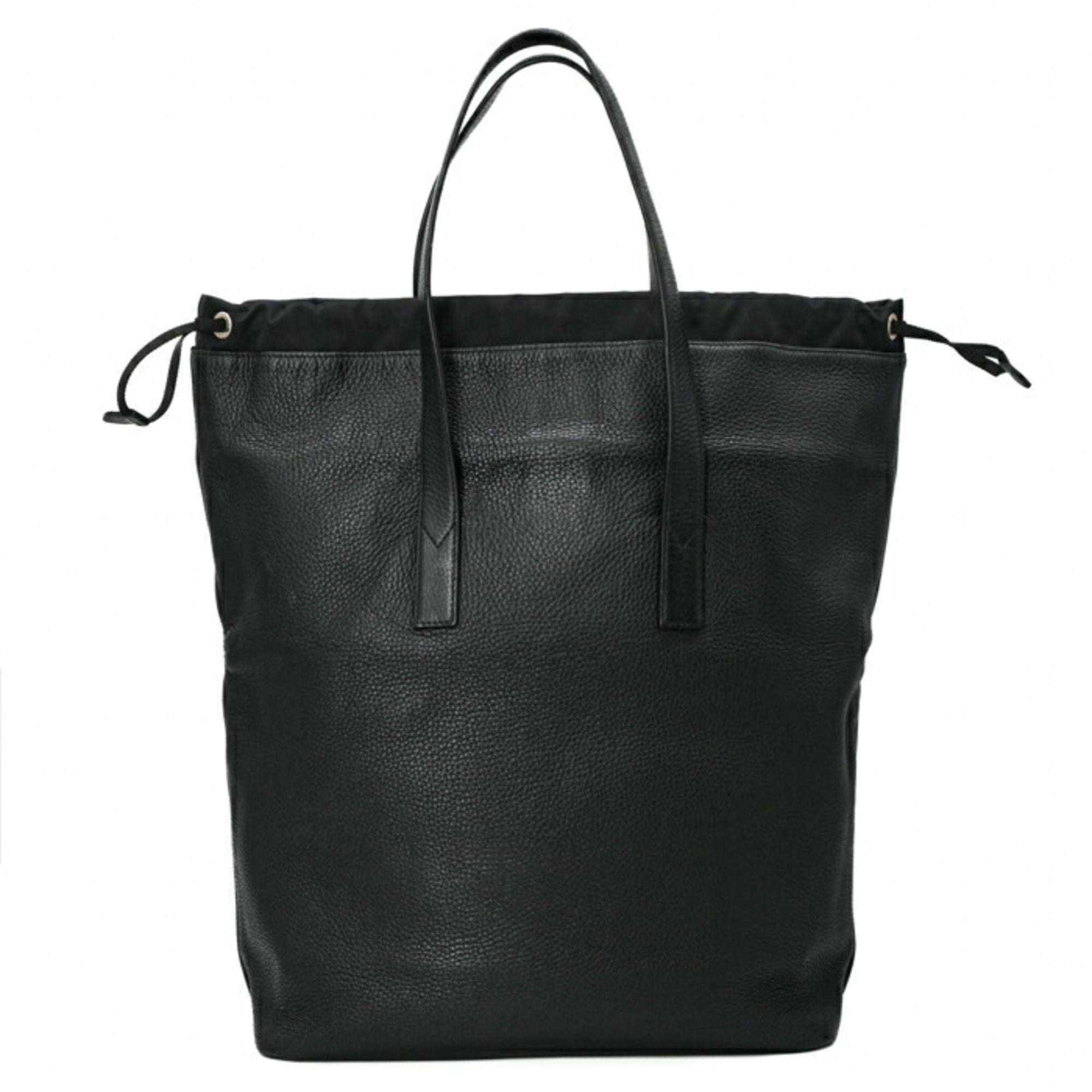 Louis Vuitton Black Leather Pouch Tote Bag (Pre-Owned)