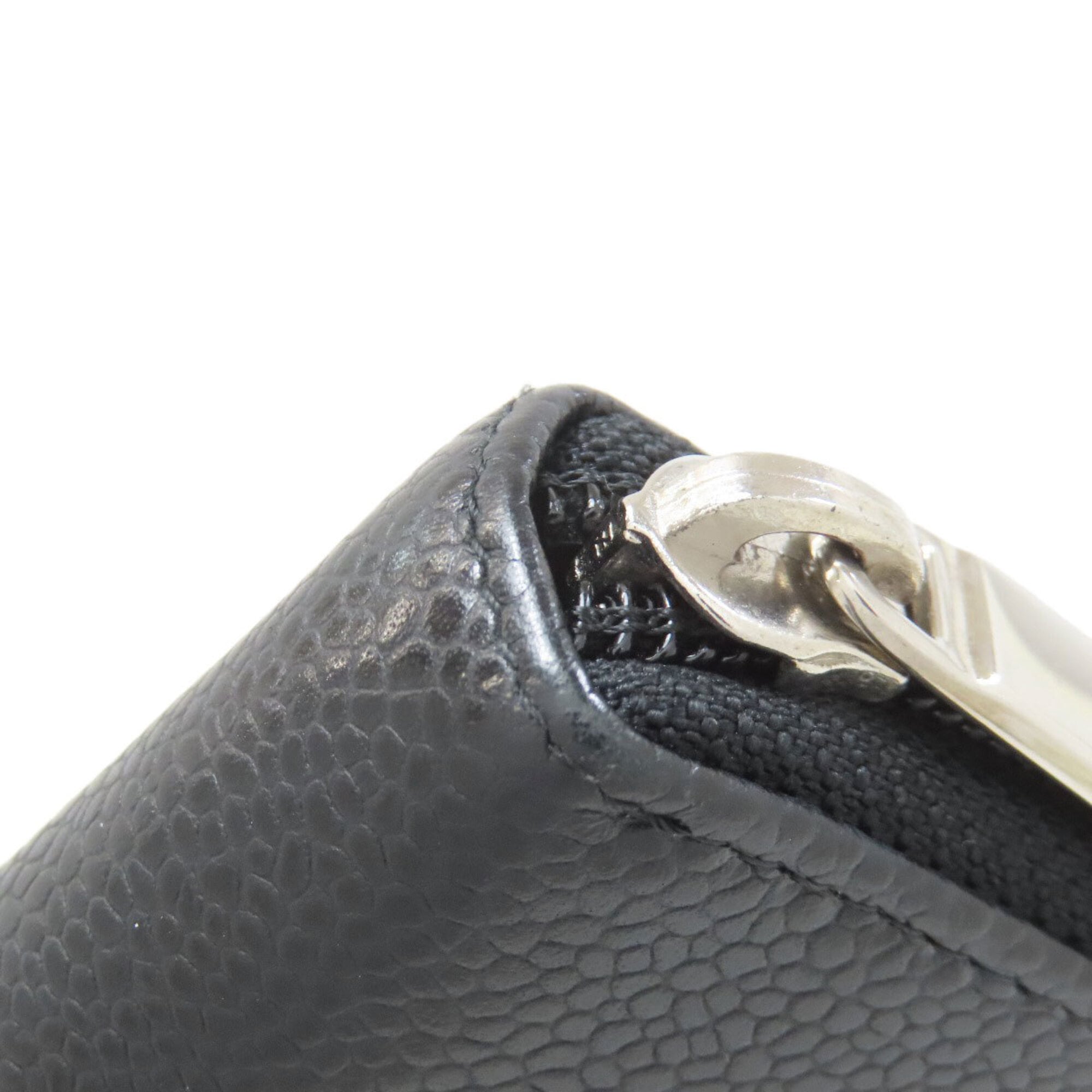 Chanel Black Leather Long Wallet (Bi-Fold) (Pre-Owned)