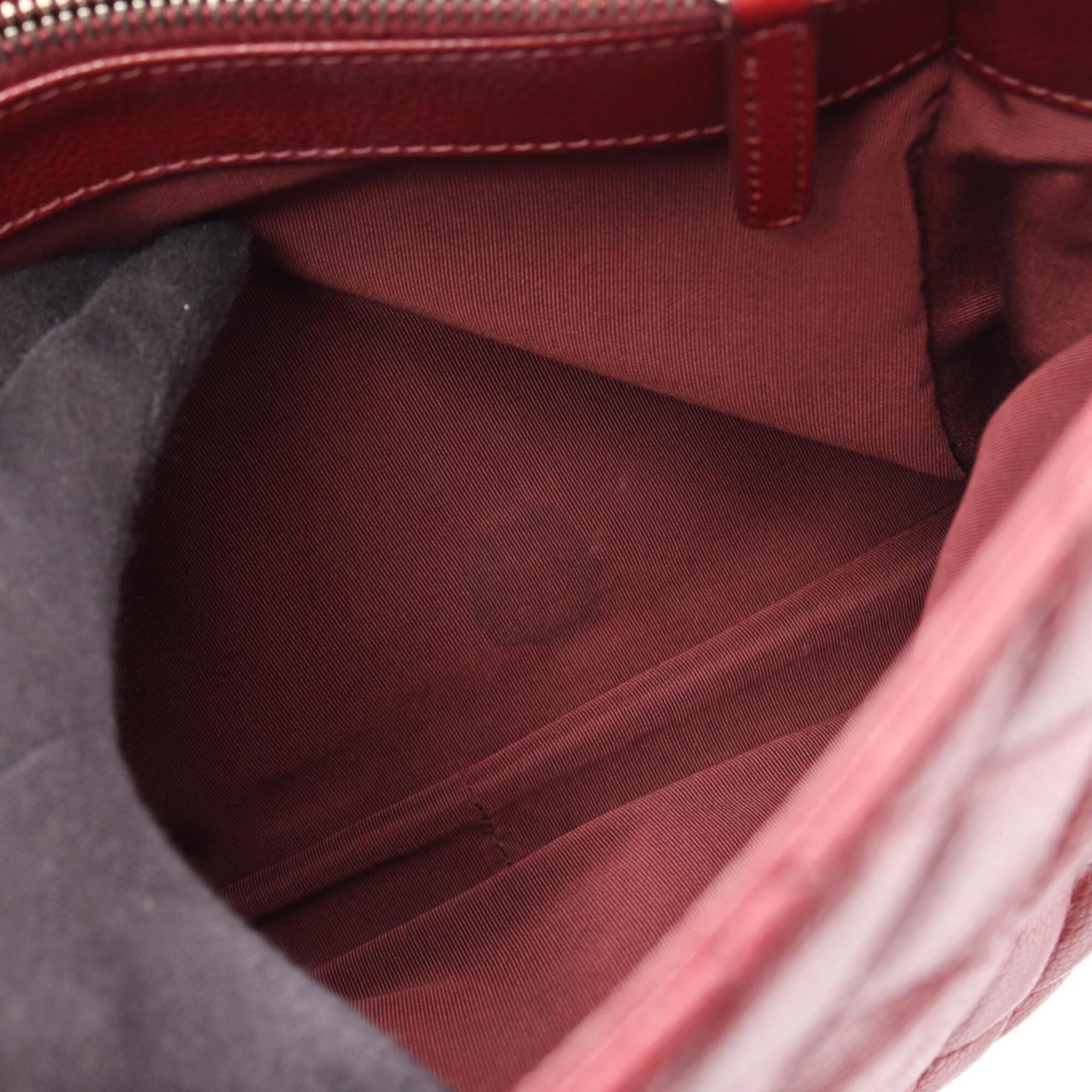Chanel Bordeaux Grained Calfskin Handbag Shoulder Bag (Pre-Owned)